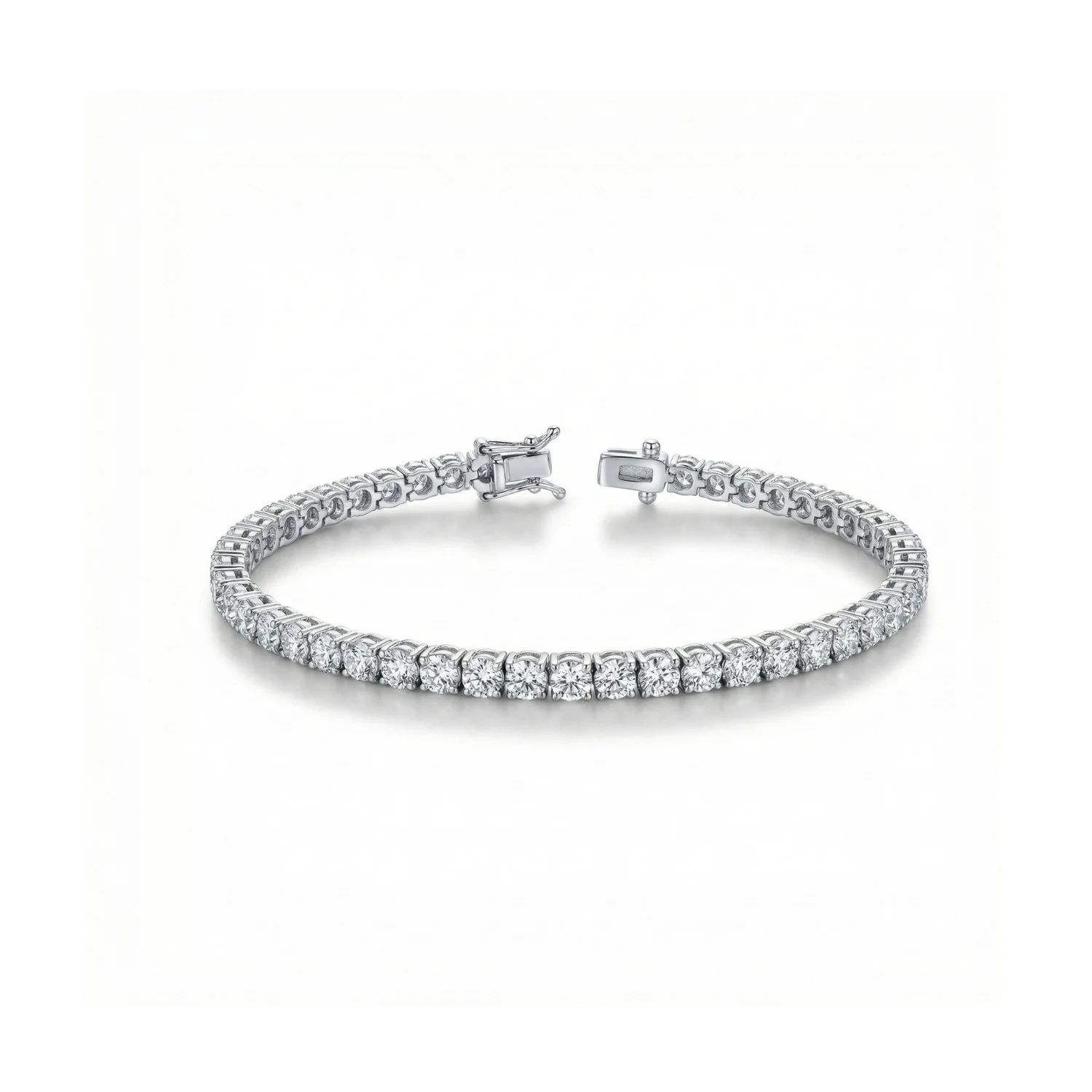18K White Gold & Diamond Tennis Bracelet (3.22ct) (7.72g)