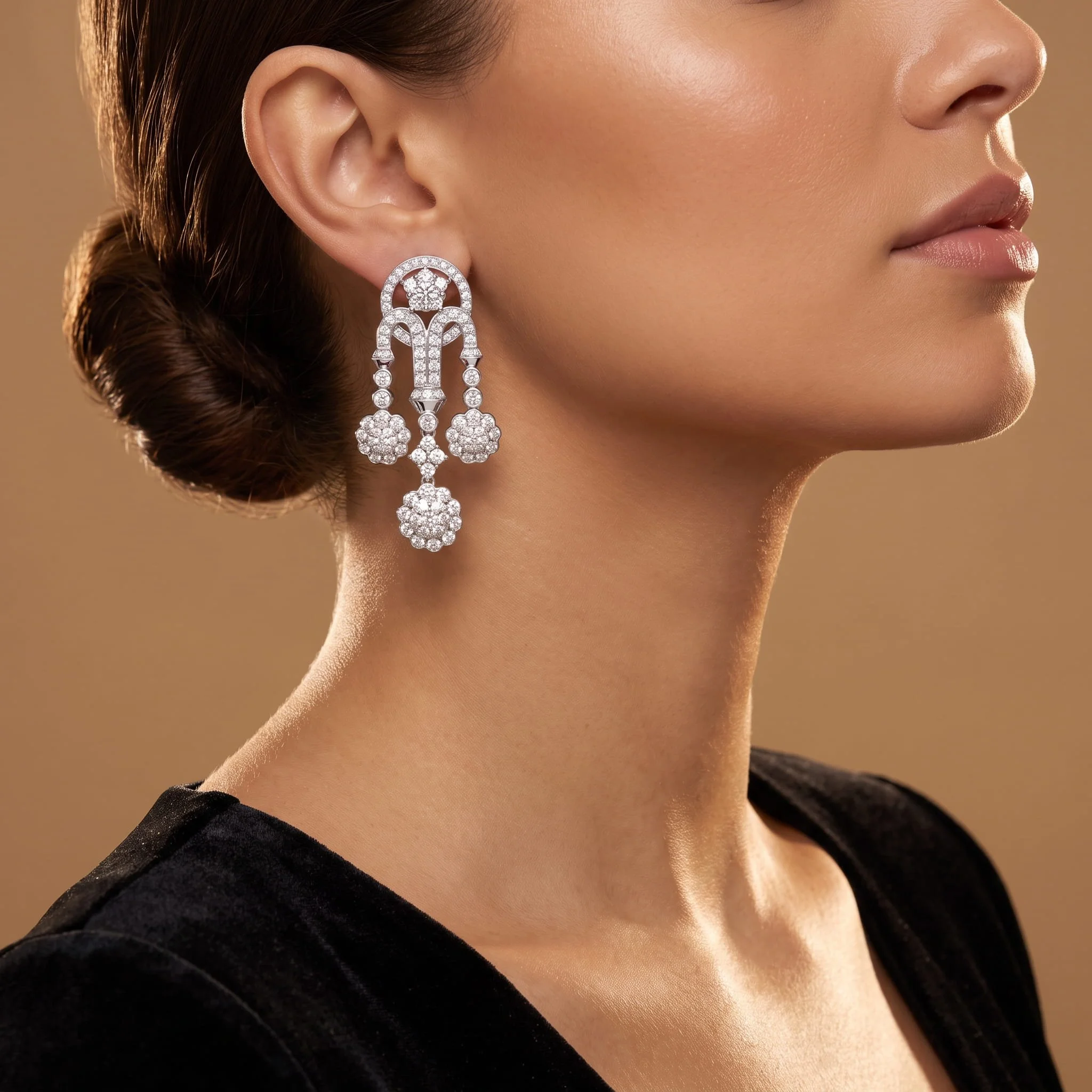 Firefly_Gemini Flash_A white-gold diamond chandelier earring in an ornate Art Deco style, entirely pavé-se 113702-2.jpg (Copy)