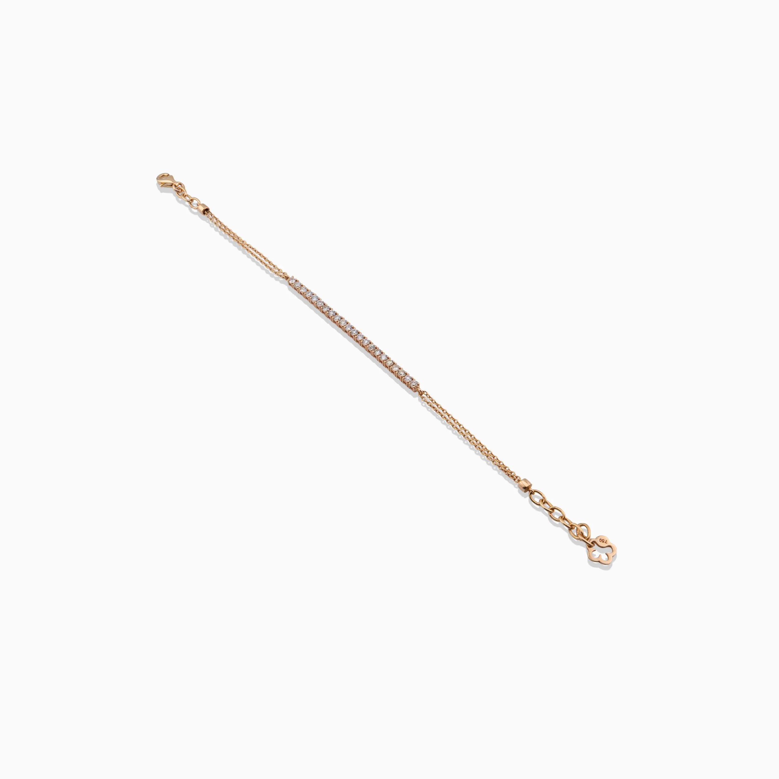 18K Rose Gold & Diamond Bracelet (0.90ct)