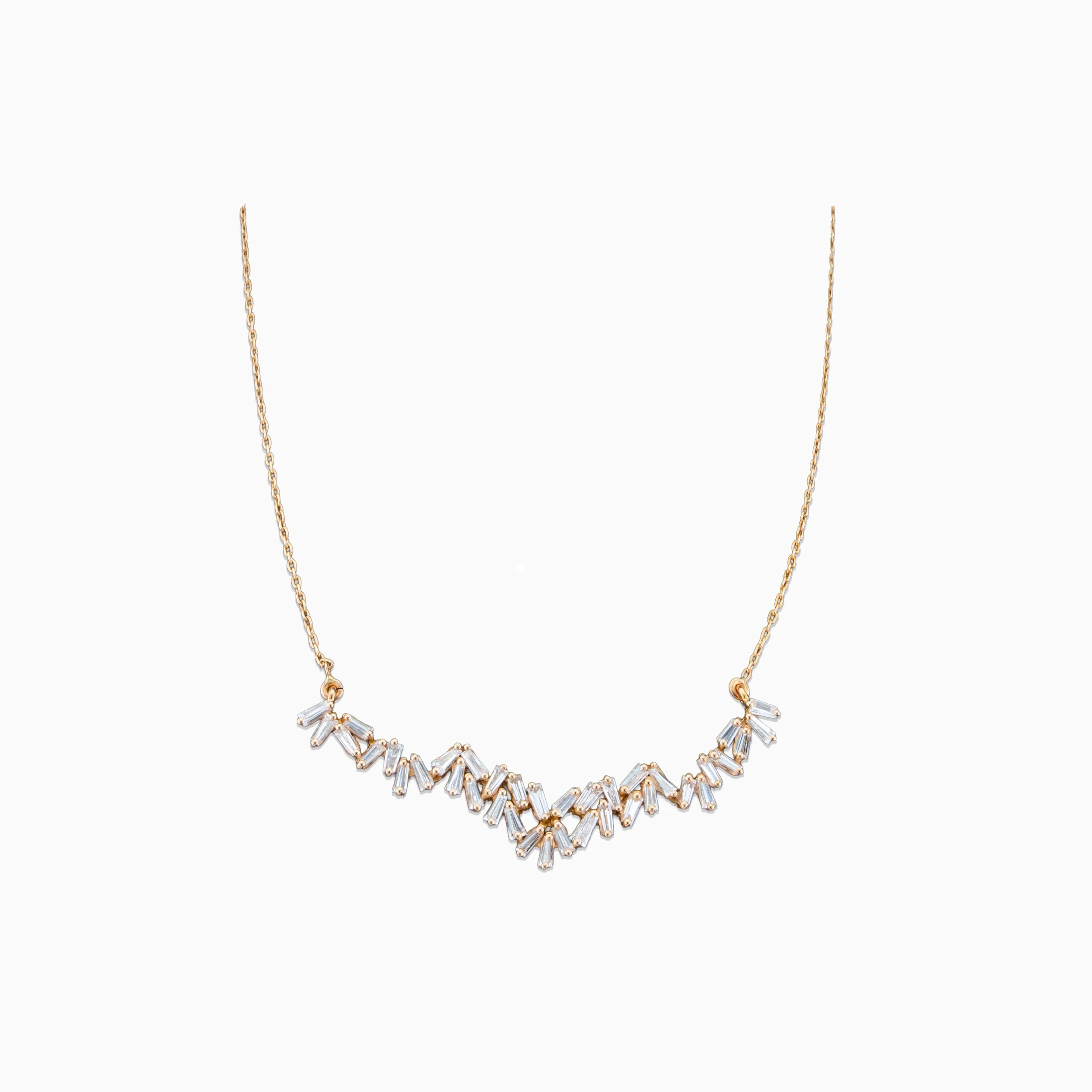 18K Rose Gold & Baguette Diamond Pendant (1.60ct)