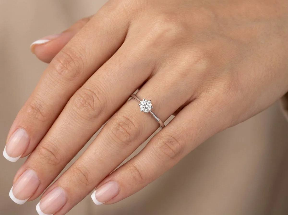 18K White Gold & Diamond Solitaire Engagement Ring (0.25ct) (2.27g)