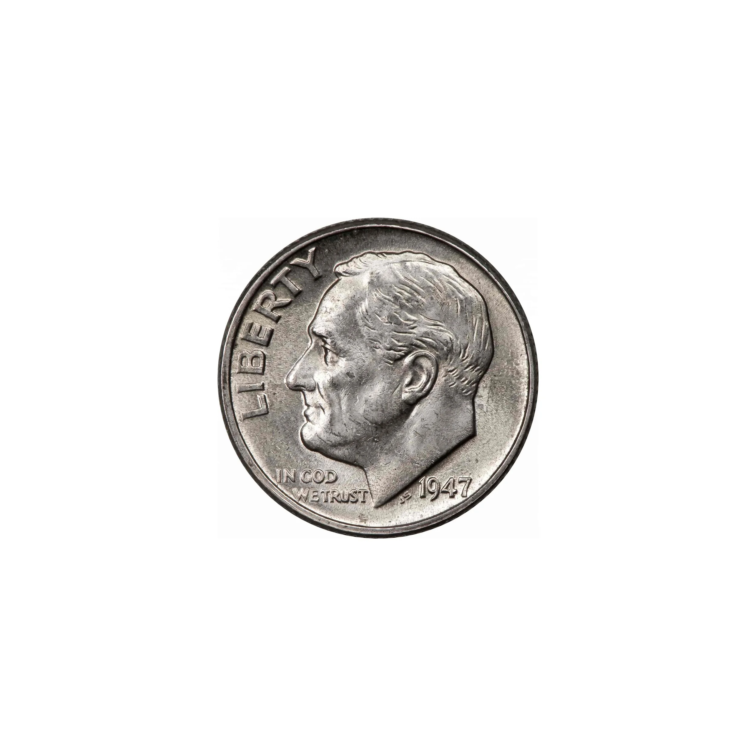 1947 Roosevelt Silver Dime, Original Uncleaned Surfaces 2.50 g