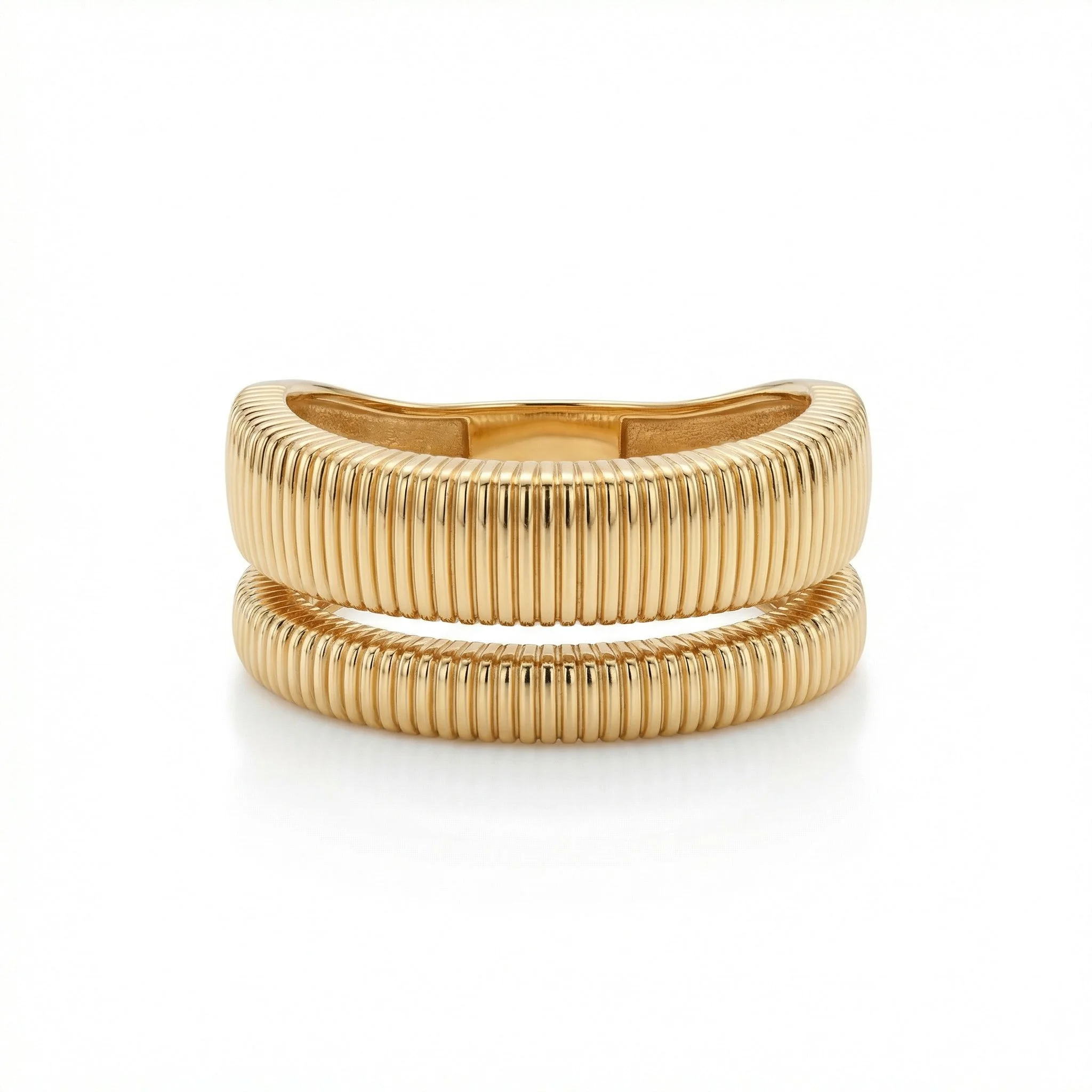 18K Yellow Gold Double-Band Ring (4.49g)