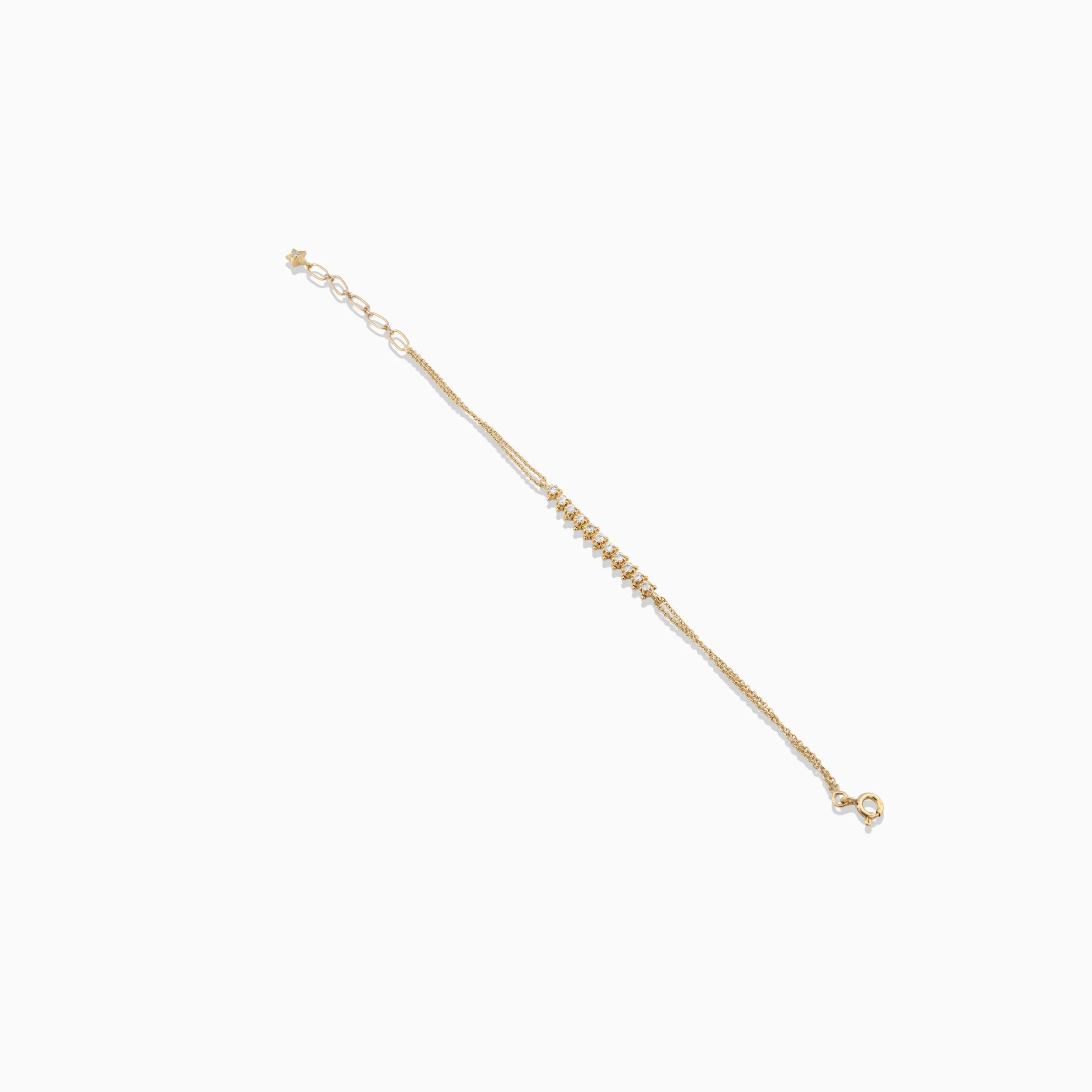 18K Yellow Gold & Diamond Bracelet (0.50ct)