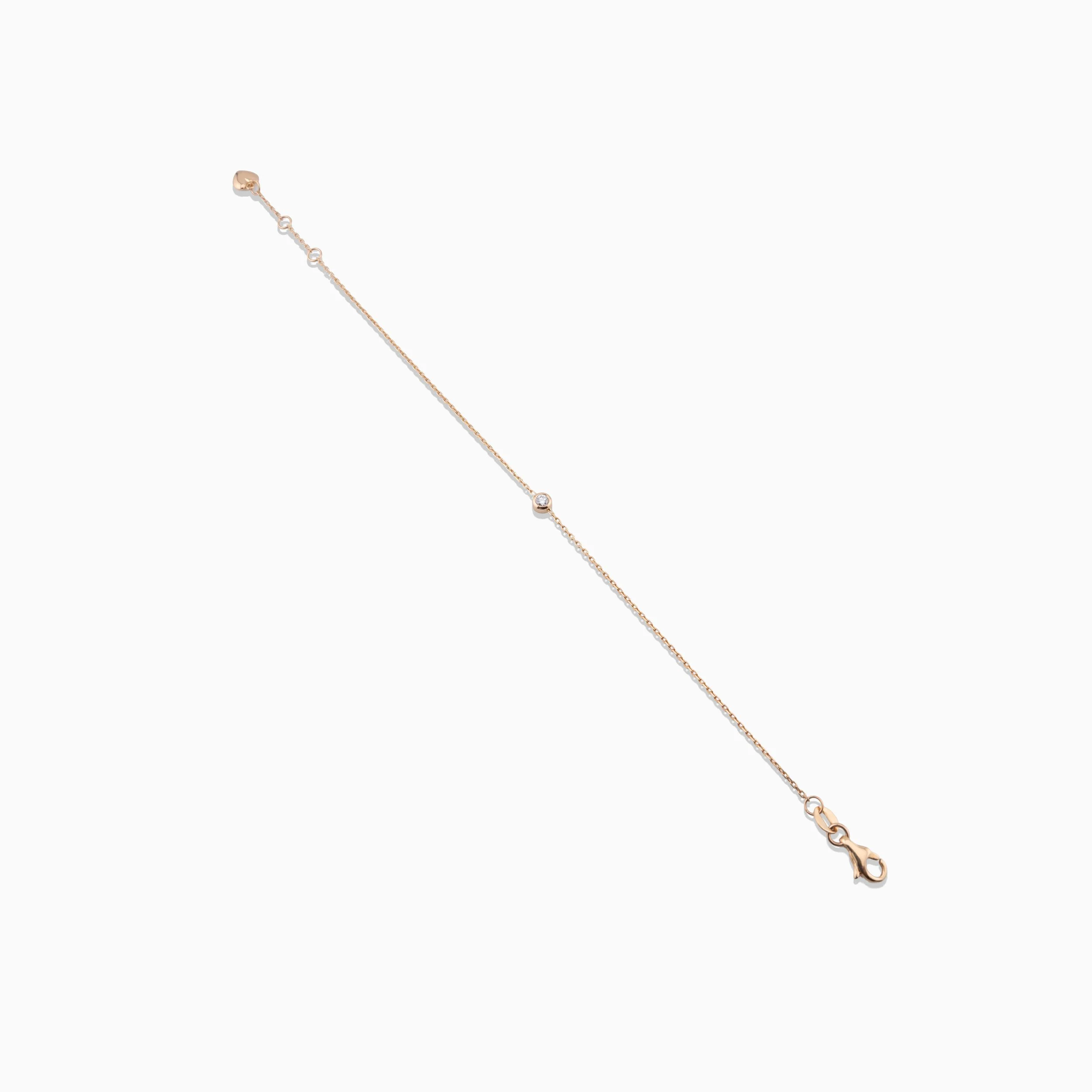 18K Rose Gold & Diamond Solo Bracelet (0.07ct)