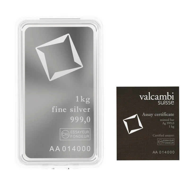 Valcambi Suisse Silver Ounce (1Kg)