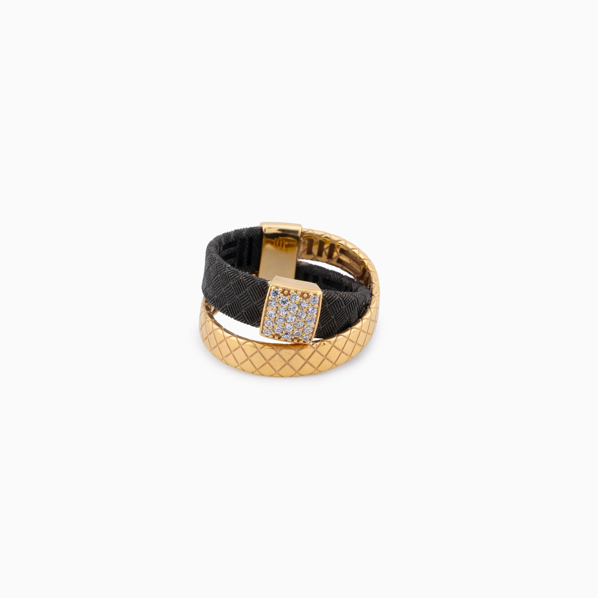 18K Rose & Black Gold Ring (7.16g)