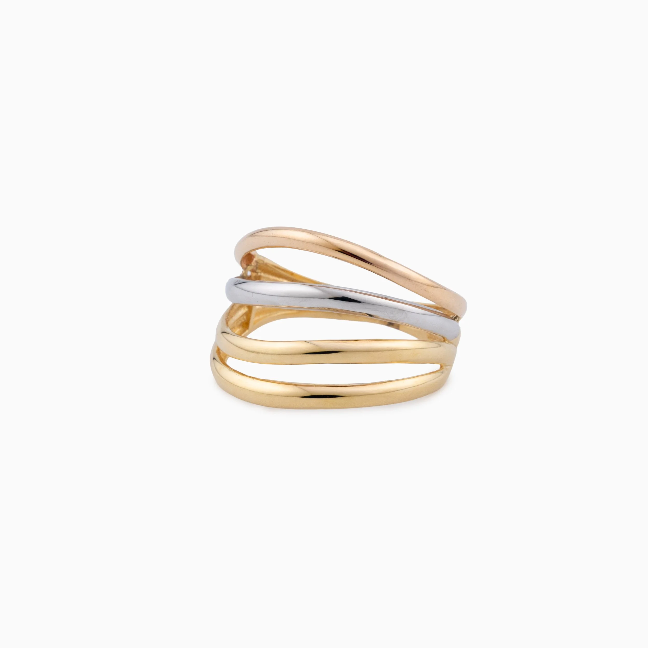 18K Tri-Tone Gold Ring (2.84g)