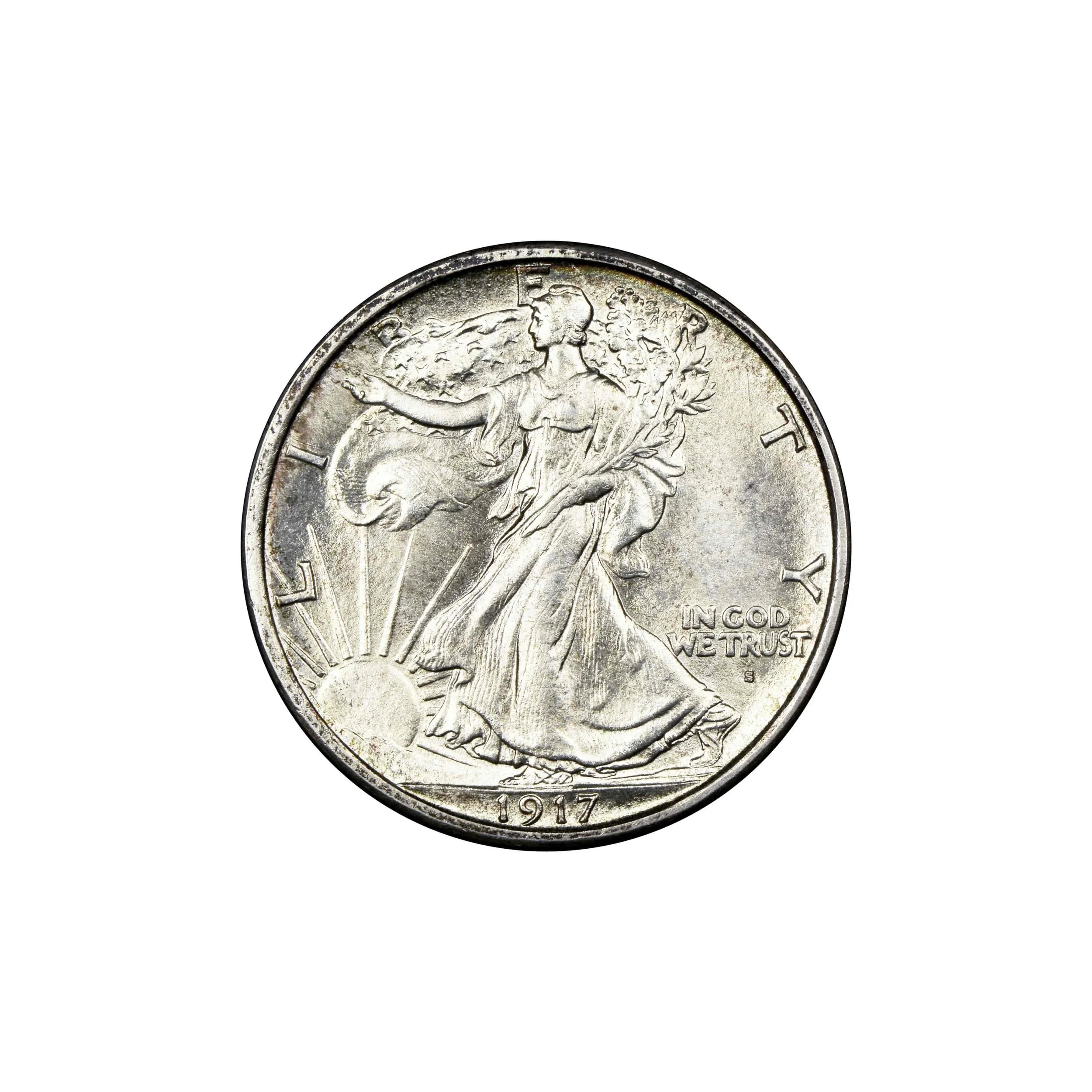 1917-S Walking Liberty Half Dollar, Original Uncleaned Surfaces 12.50 g
