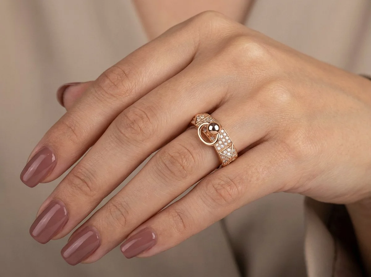 18K Rose Gold & Diamond Ring (0.50ct) (8.75g)