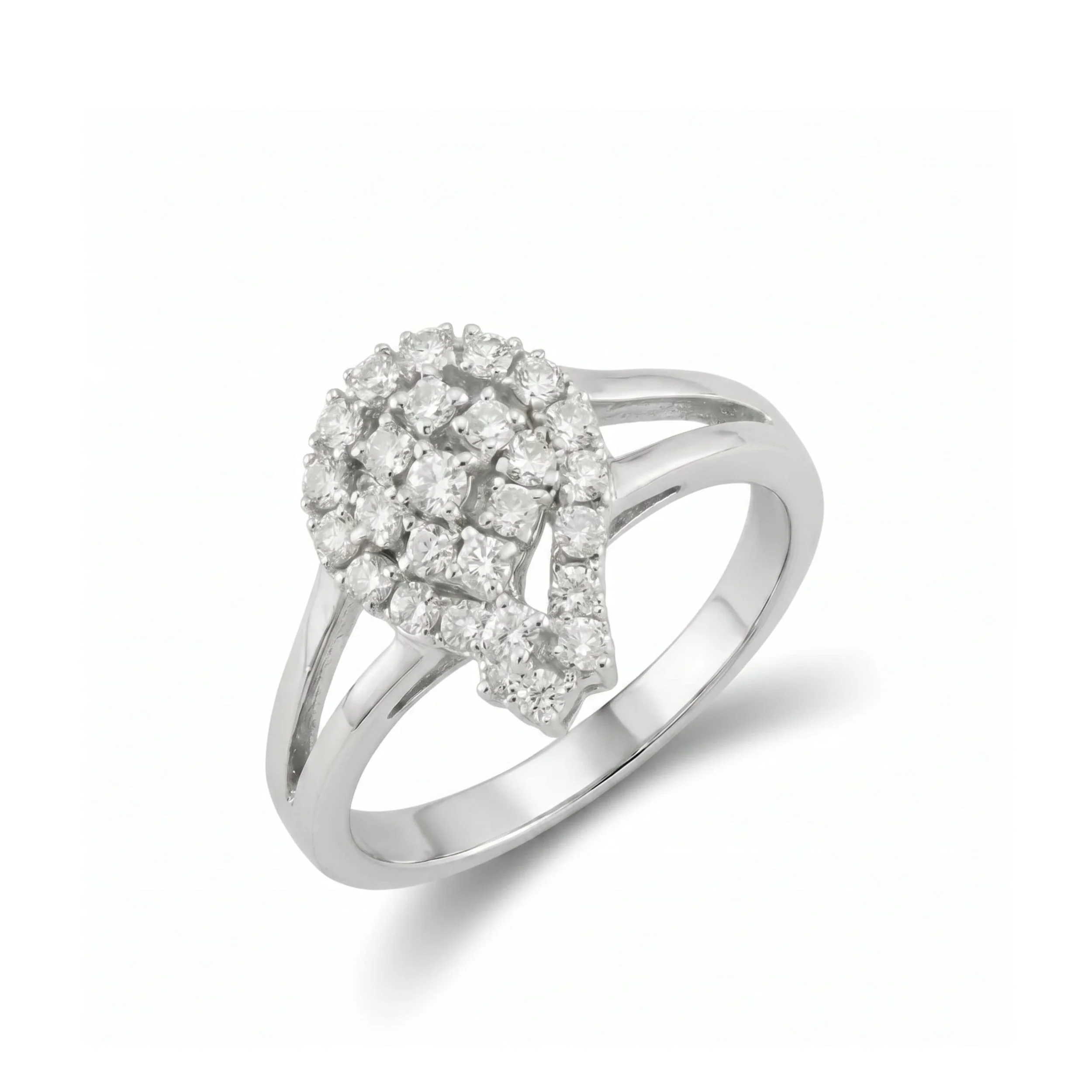 18K White Gold & Diamond Cascading Ring (0.70ct) (5.85g)