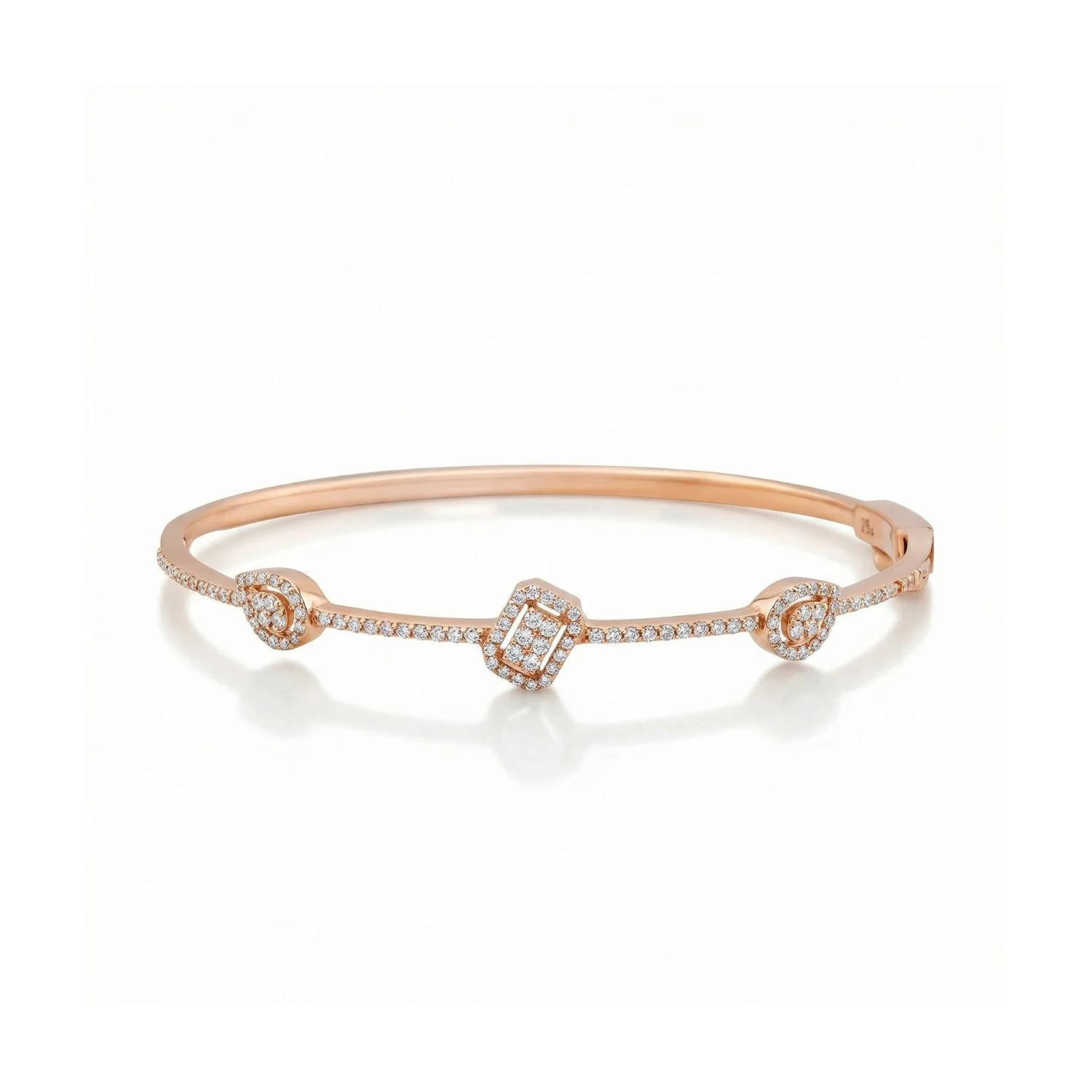 18K Rose Gold & Diamond Bangle (0.78ct) (12.12g)