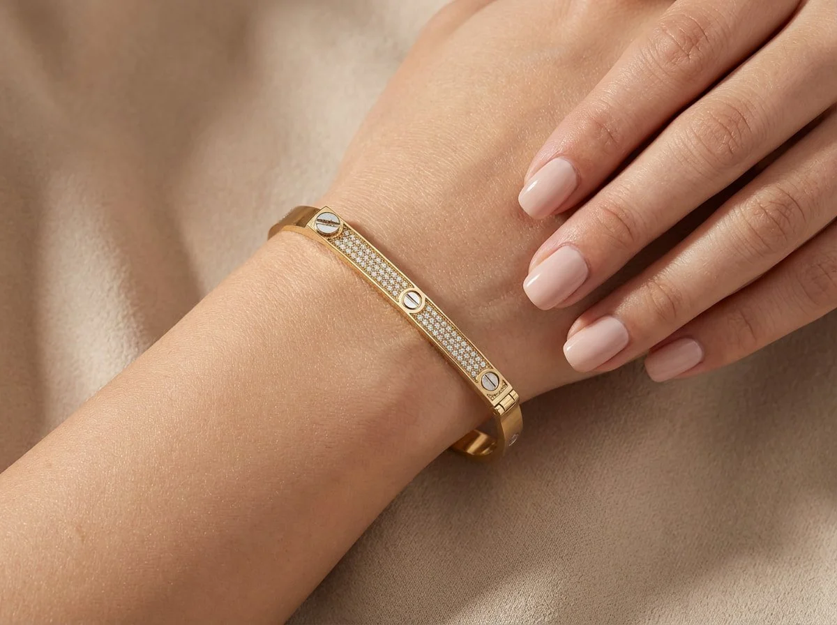 18K Yellow Gold Cartier Inspired 'Love' Bangle (12.46g)