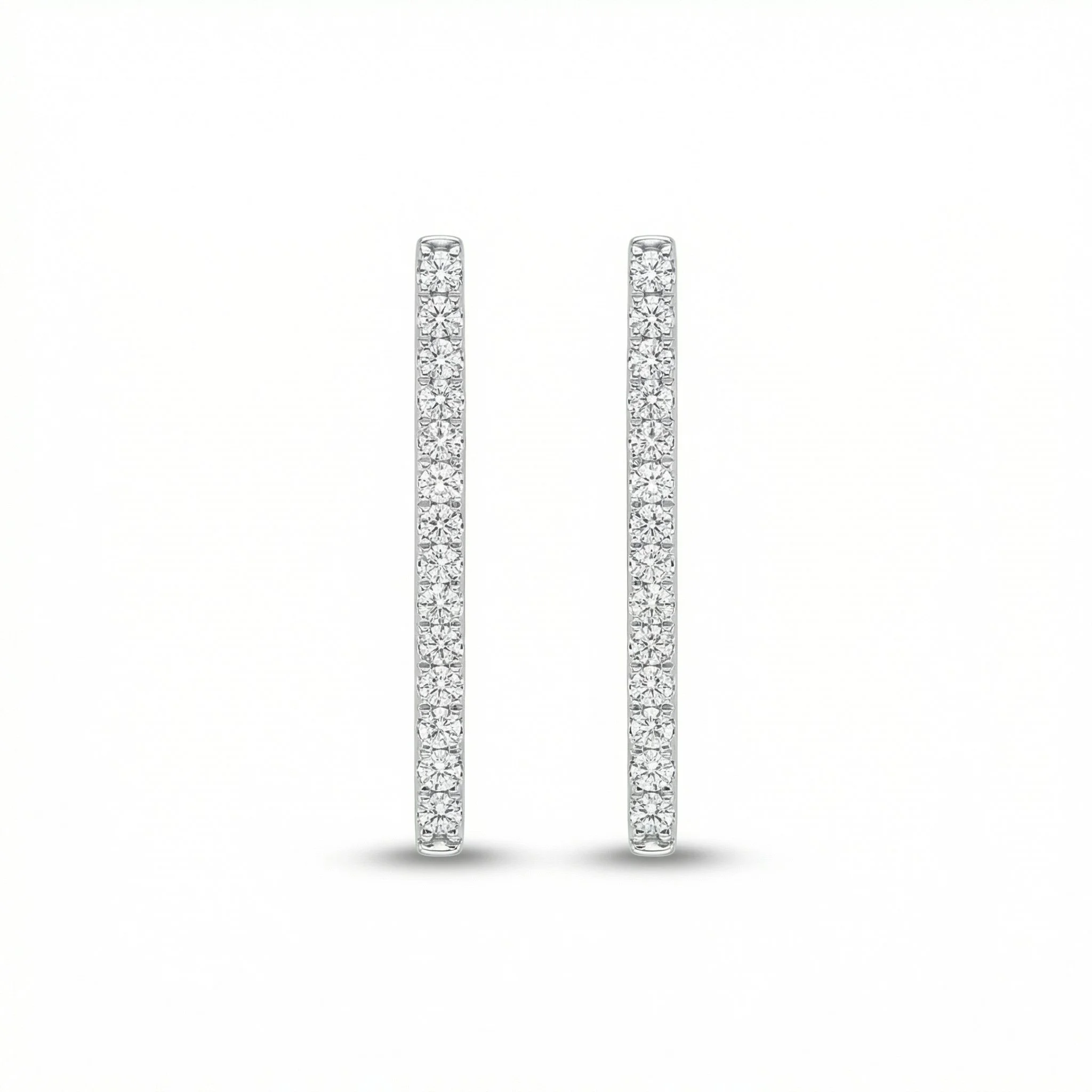 18K White Gold & Diamond Drop Earrings (0.20ct) (1.17g)