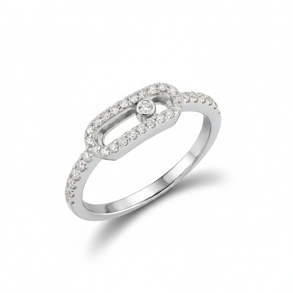 18K White Gold & Diamond Ring (0.22ct) (2.86g)