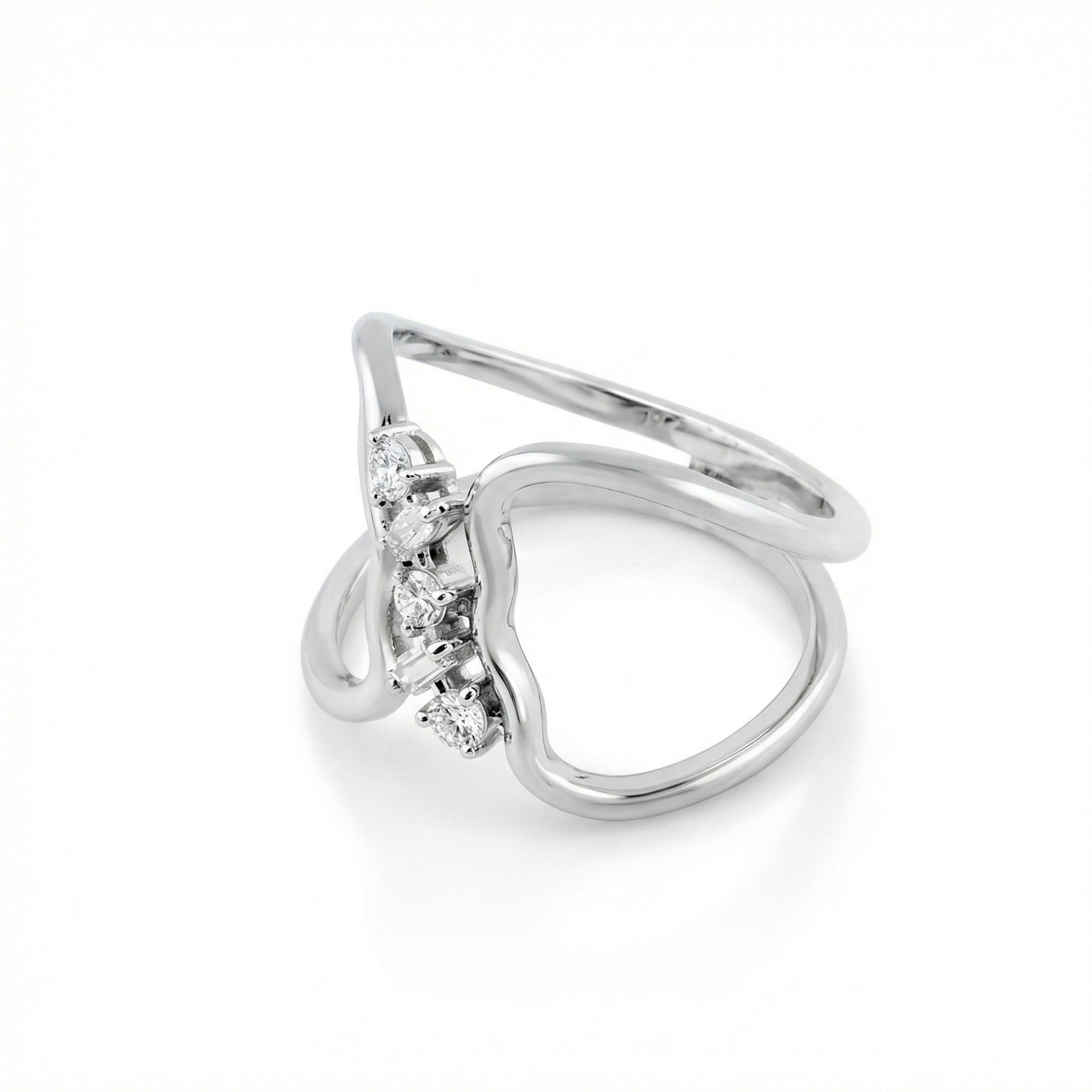18K White Gold & Diamond Ring (0.25ct) (5.23g)