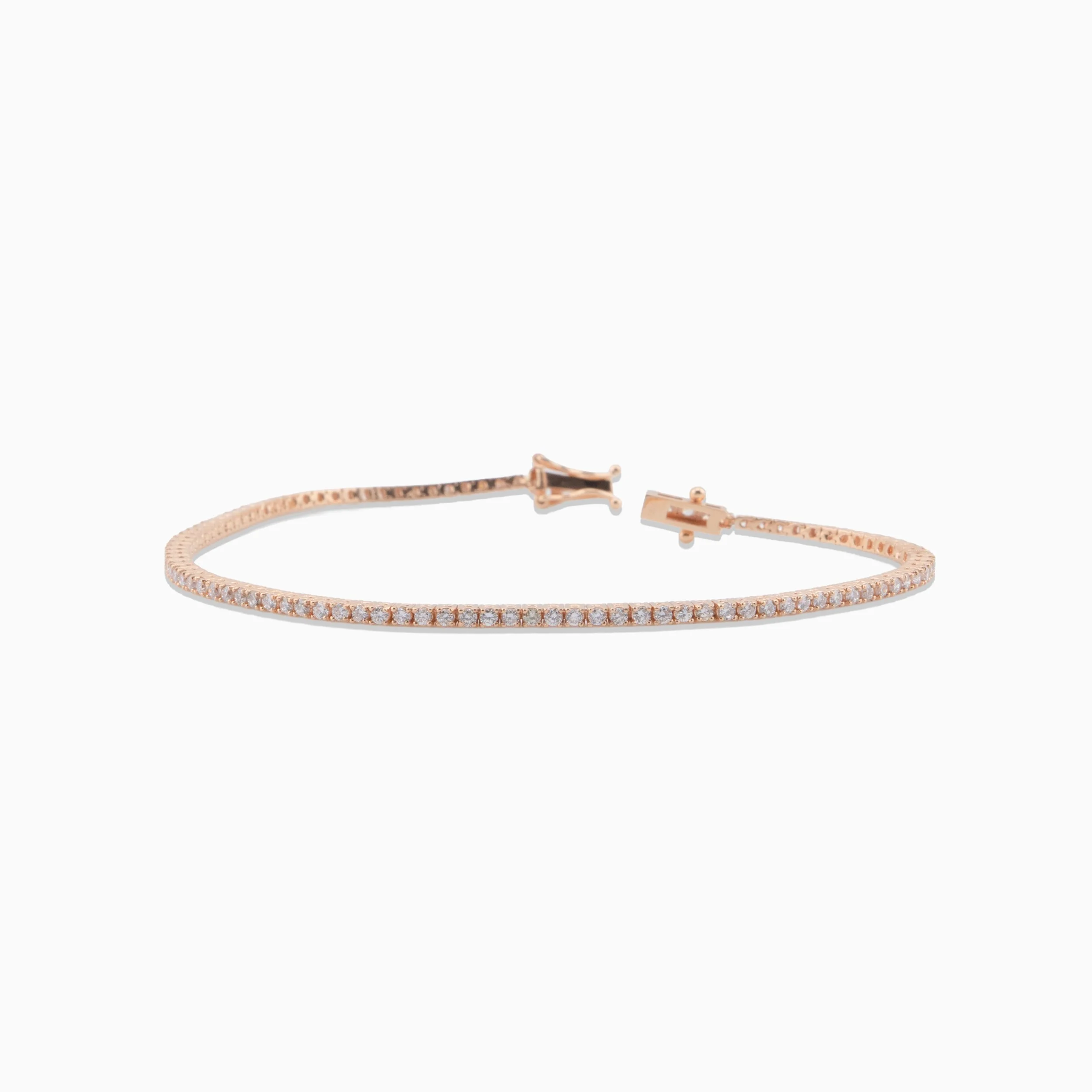 18K Rose Gold & Diamond Tennis Bracelet (1.54ct)