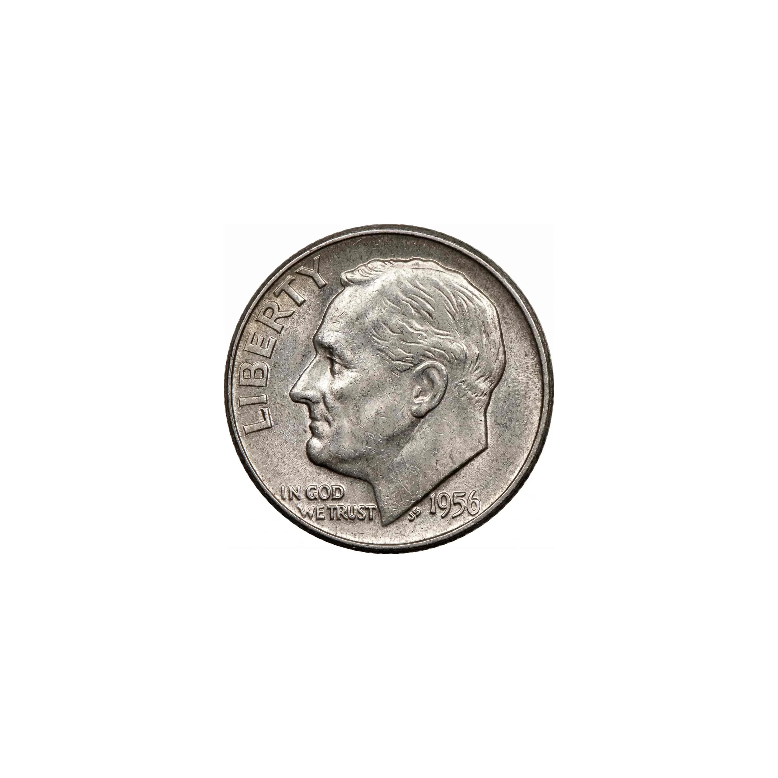 1956-D Roosevelt Silver Dime, Original Uncleaned Surfaces 2.50 g