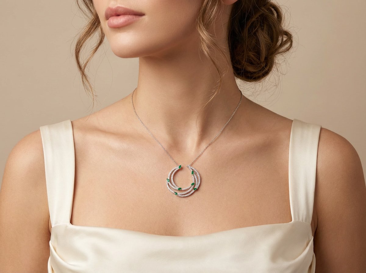 Firefly_Gemini Flash_Close-up shot of a woman wearing the exact white gold pendant necklace shown in the r 530397-3.jpg