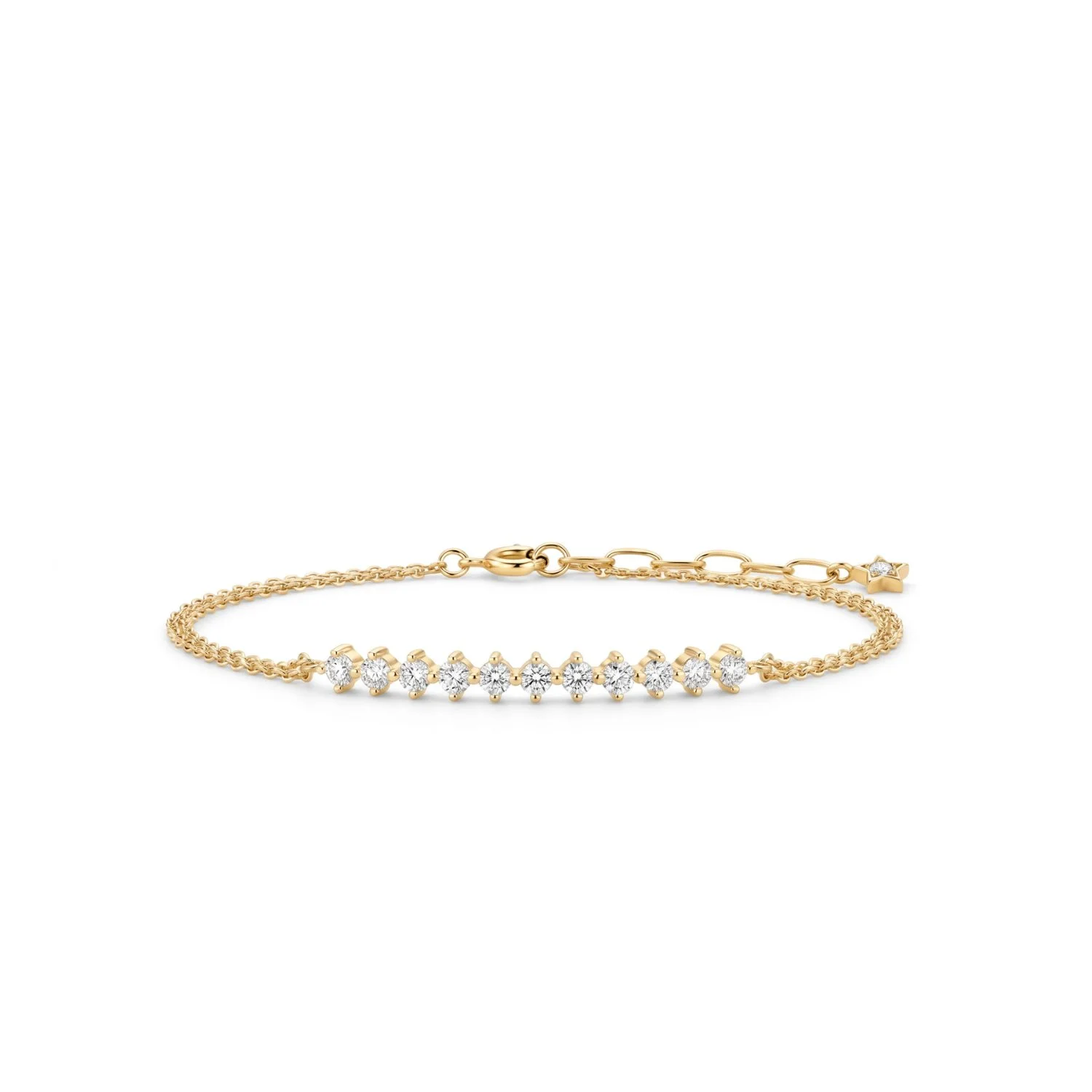 18K Yellow Gold & Diamond Bracelet (0.50ct) (4.22g)