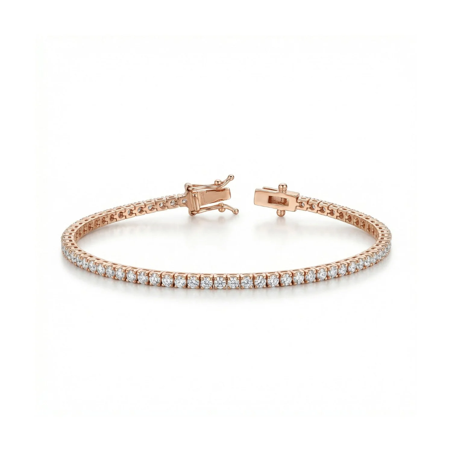 18K Rose Gold & Diamond Tennis Bracelet (1.54ct) (7.11g)