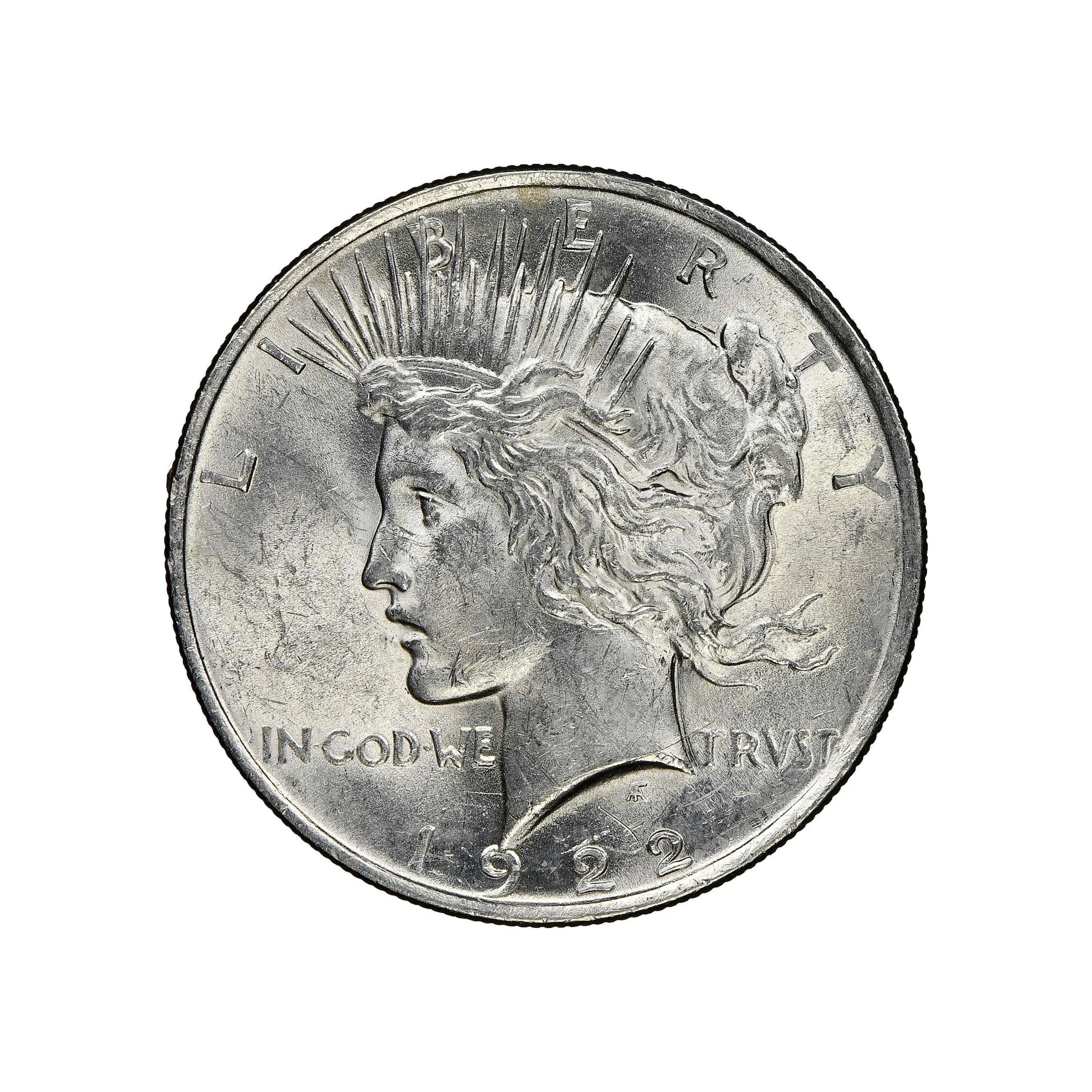 1922 Peace Silver Dollar, Original Uncleaned Surfaces 26.73 g