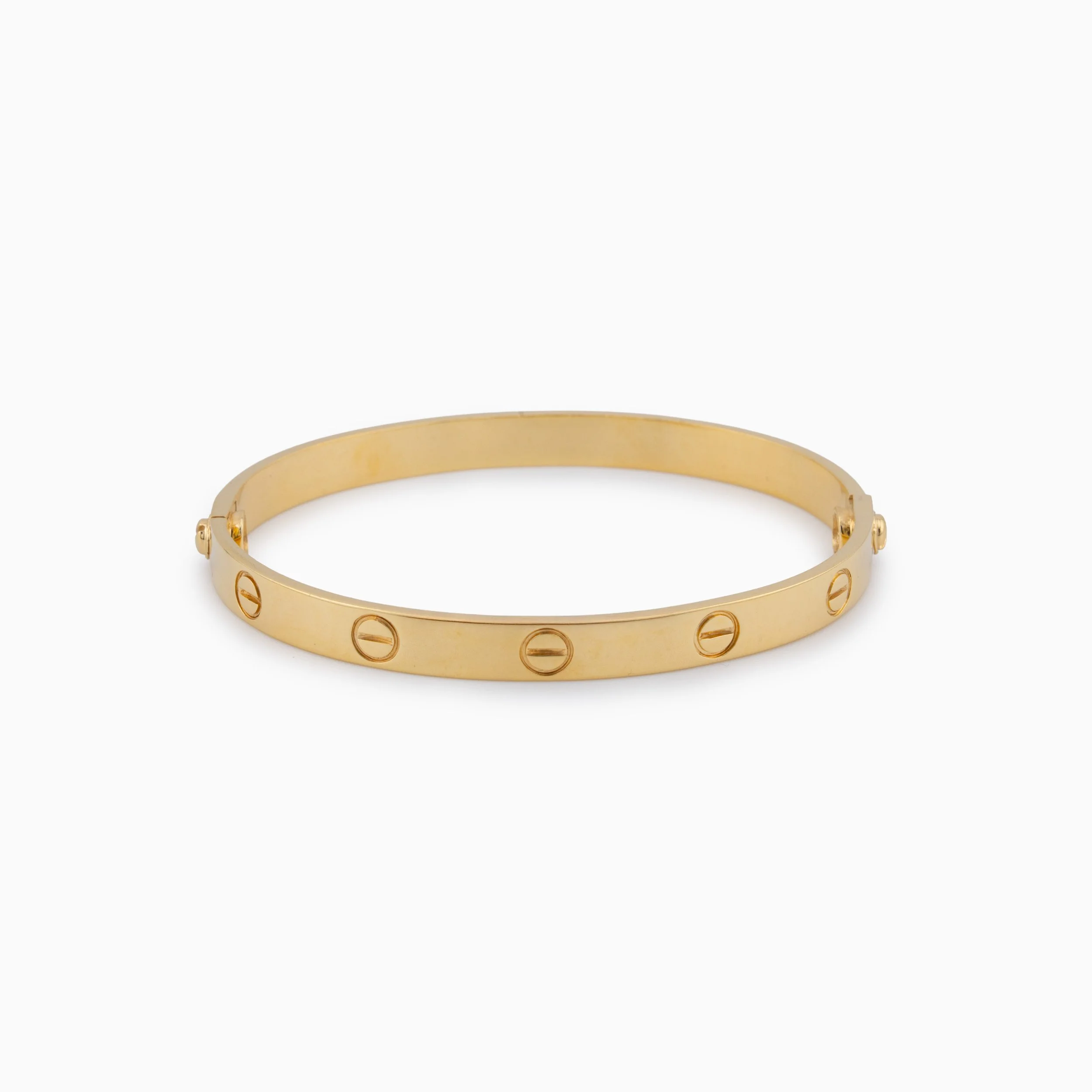 18K Yellow Gold Cartier Inspired 'Love' Bangle (24.85g)