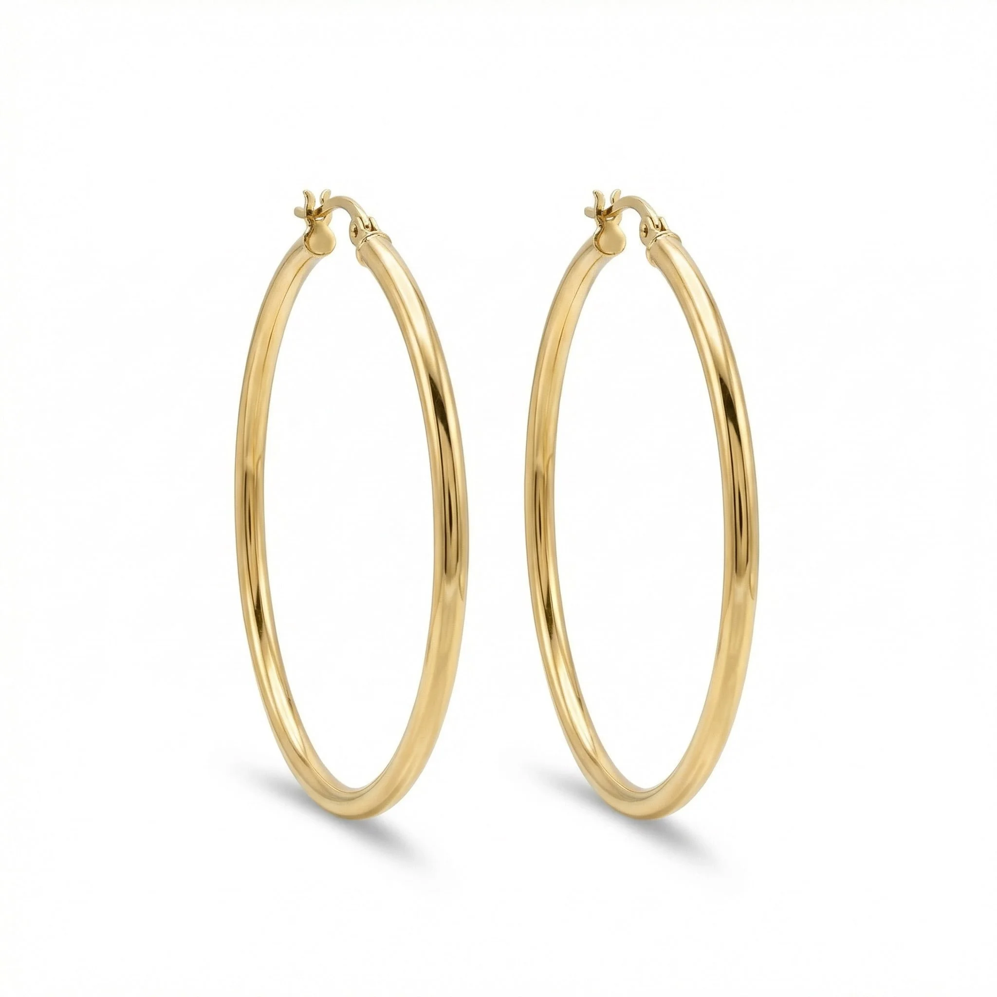 Firefly_Gemini Flash_High-end studio product photography of this yellow gold earrings (as shown in the ref 898271.jpg (Copy)