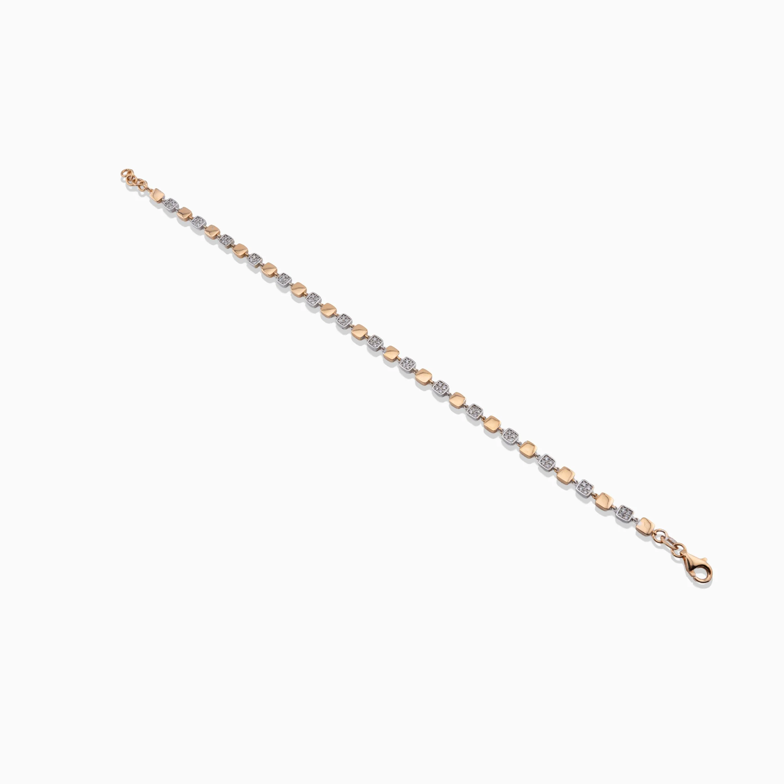 18K Rose Gold & Diamond Two-Tone Bracelet (0.63ct)