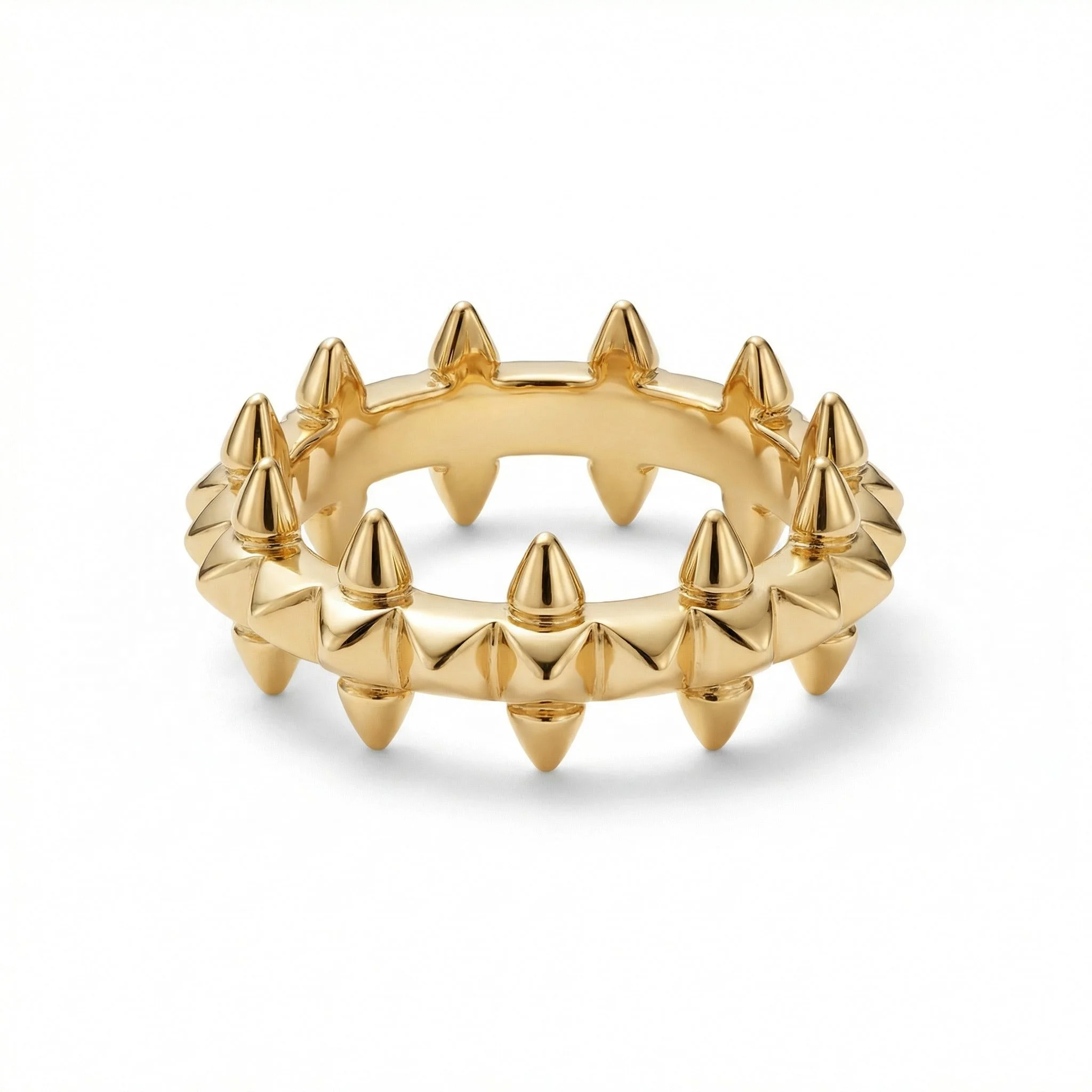 18K Yellow Gold Cartier Inspired 'Spike' Ring (3.28g)