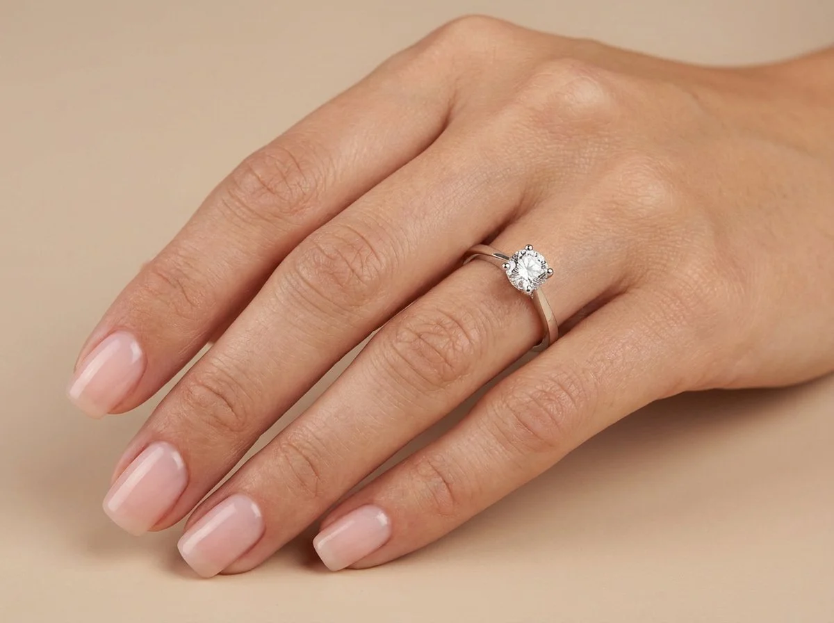 18K White Gold & Diamond Solitaire Engagement Ring (0.50ct) (2.84g)