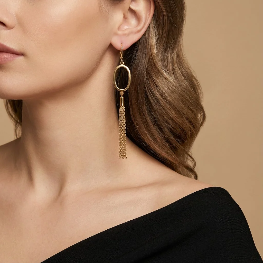 18K Yellow Gold Cascade Earrings (3.32g)
