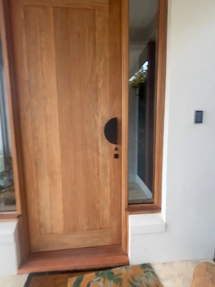 Barn doors and Foyer restoration completed just before festivities began