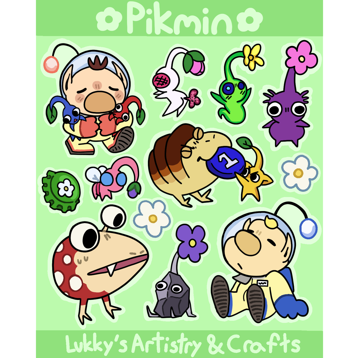 Pikmin Sticker Sheet