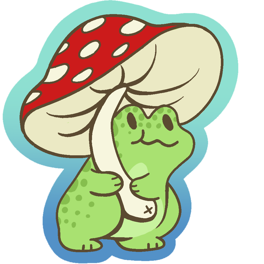 Mushroom frog sticker.png