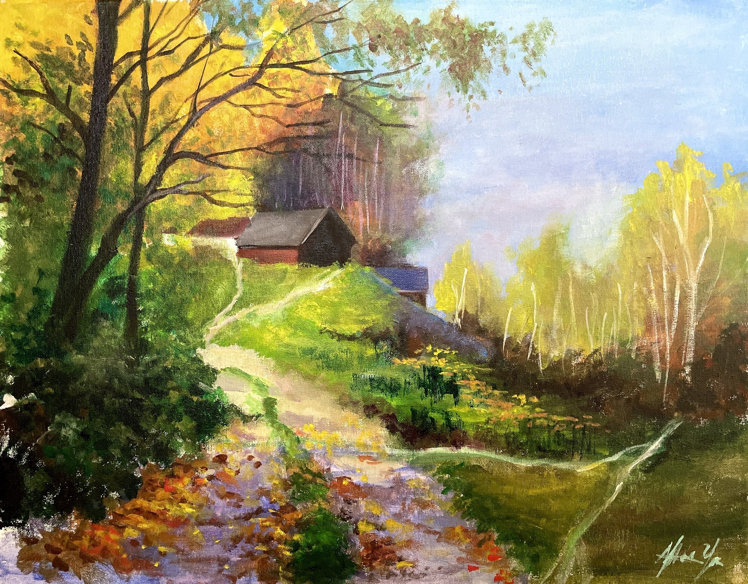 A Hilltop Escape in Autumn_Acrylic 16x20in.jpg