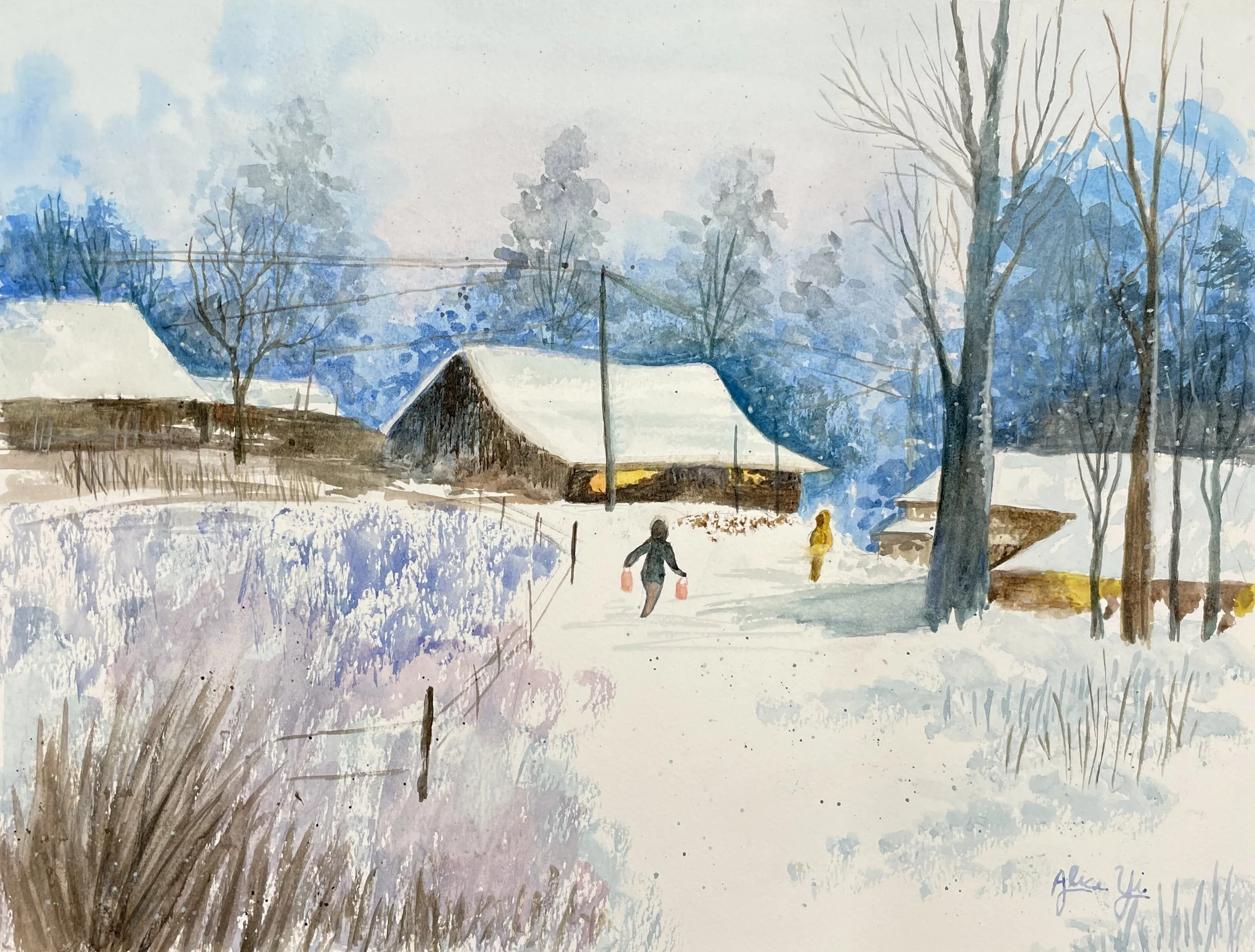 Frosted Embrace_Watercolor 12x16in_2020.jpg