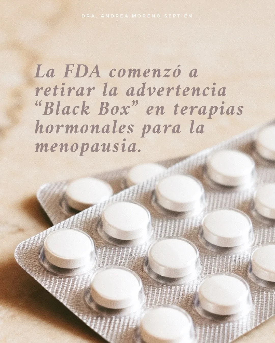 Celebramos hoy a las mujeres y nuestras decisiones informadas. 👏🏼

La actualizaci&oacute;n del etiquetado abre una etapa con menos paranoia y m&aacute;s matices, donde la menopausia se atiende con respeto, evidencia y opciones. 🫶🏻

No hay un plan