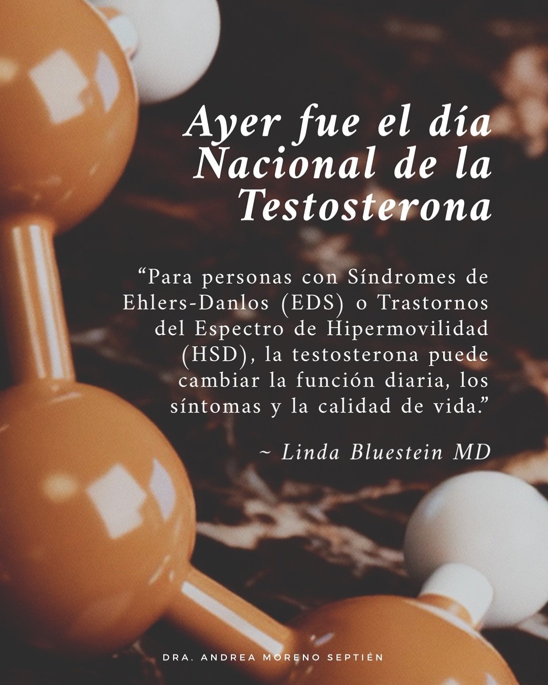 Ayer celebramos el D&iacute;a Nacional de la Testosterona&hellip; y vamos a seguir festej&aacute;ndolo toda la semana.✨

&iquest;Qu&eacute; puedes hacer hoy?: pide una evaluaci&oacute;n hormonal (testosterona total y libre, estr&oacute;geno, cortisol