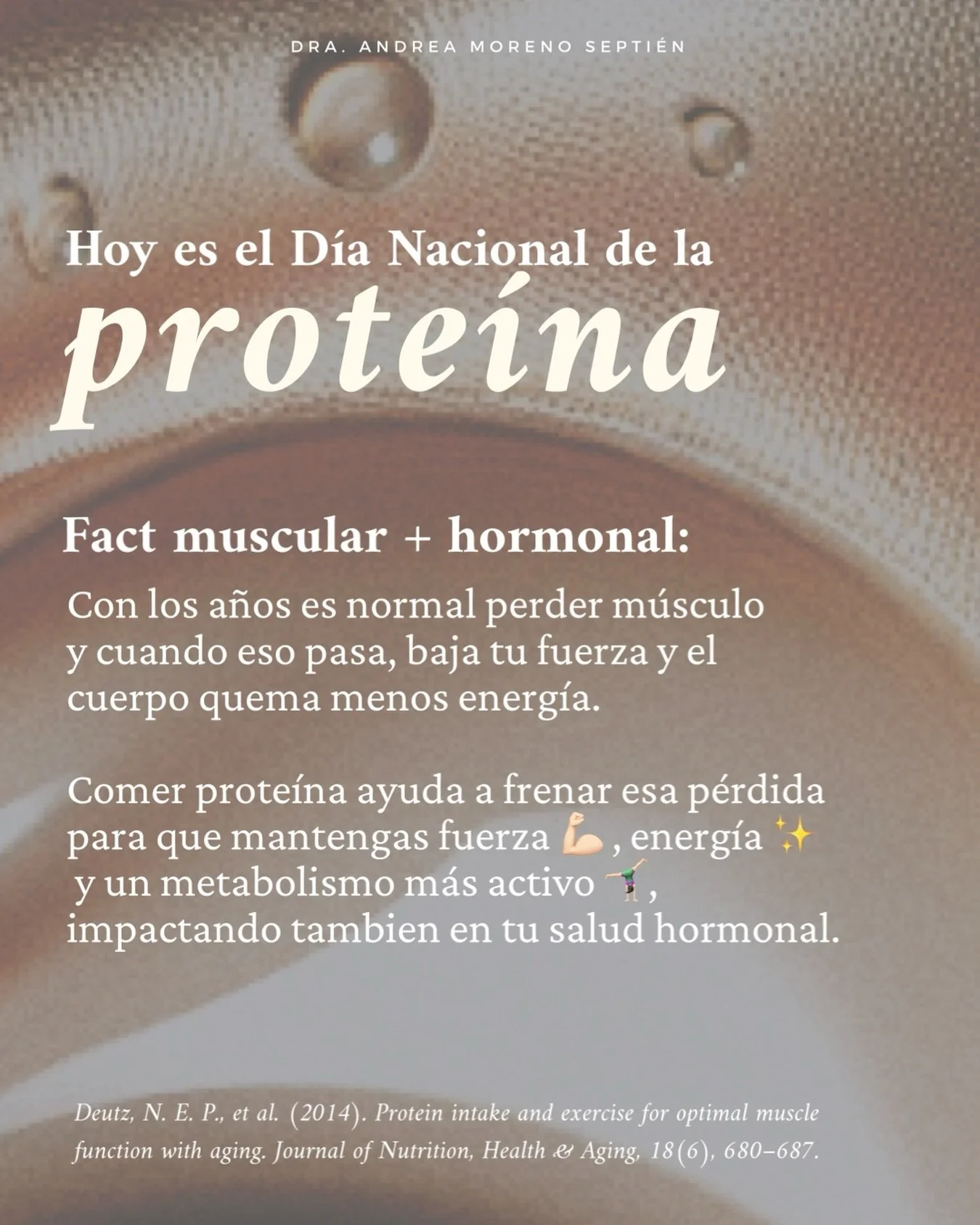 Con el paso de los a&ntilde;os, el cuerpo pierde m&uacute;sculo de forma natural.✨

La prote&iacute;na es una de las herramientas m&aacute;s importantes para frenar esa p&eacute;rdida, mantener fuerza, energ&iacute;a y un metabolismo activo. Por eso,