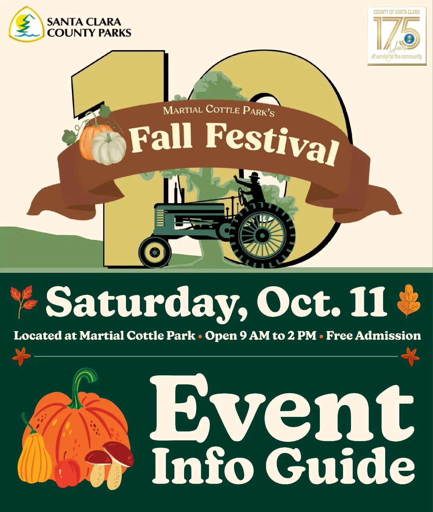 🍂🎃🌞 Everything you need to know about this Saturday’s (Oct. 11) Fall Festival 2025 happening at Martial Cottle Park. By @santaclaracountyparks. Located at 5283 Snell Ave, San José, CA 95136. Open from 9 AM to 2 PM each day. Free admis