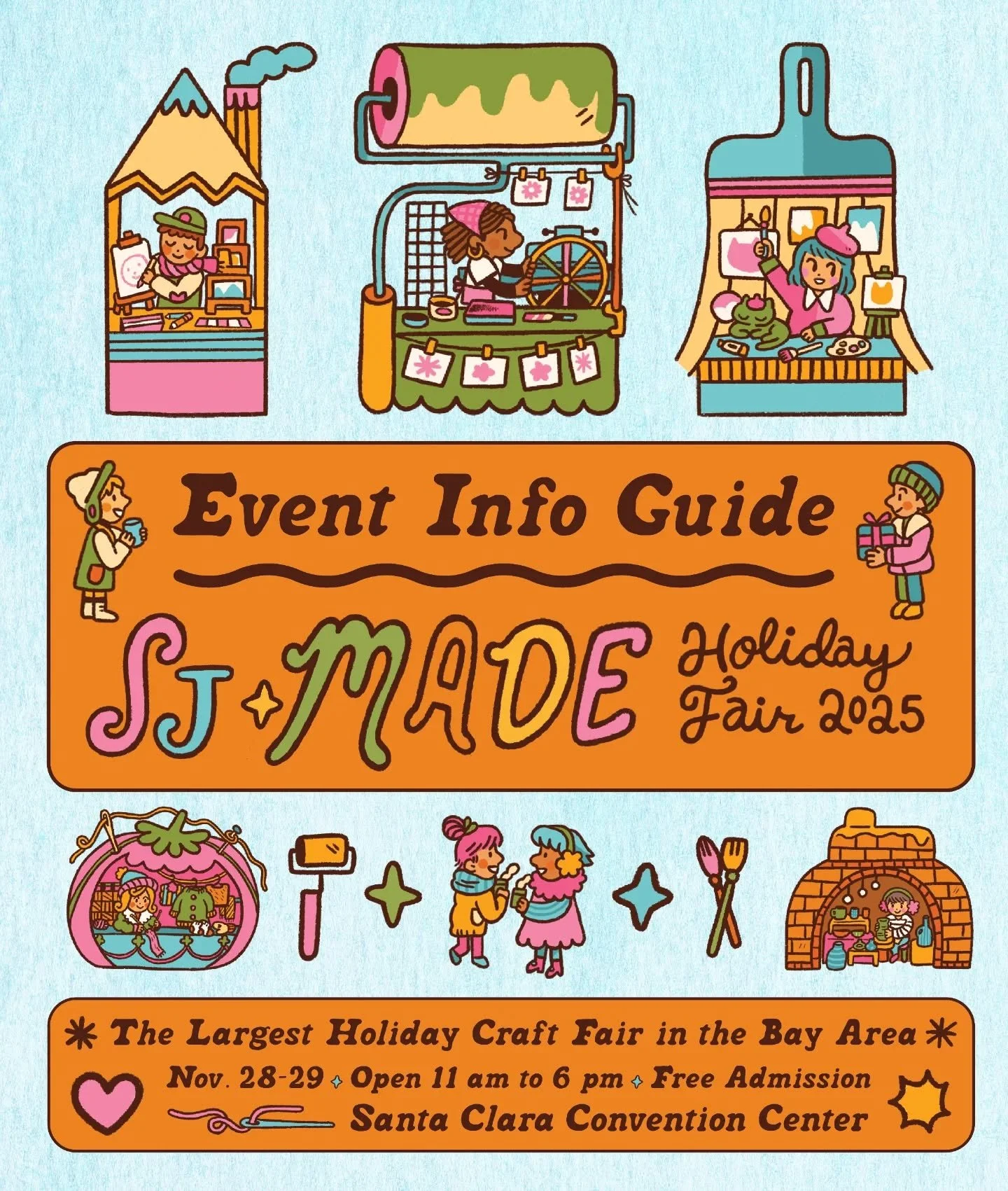 🎄 This Friday (Nov. 28) and Saturday (Nov. 29) is the SJMADE Holiday Fair 2025! View our event info guide to help prepare you for your visit to this year&rsquo;s event. Featuring over 350+ of some of the very, very best makers, artists, designers, i