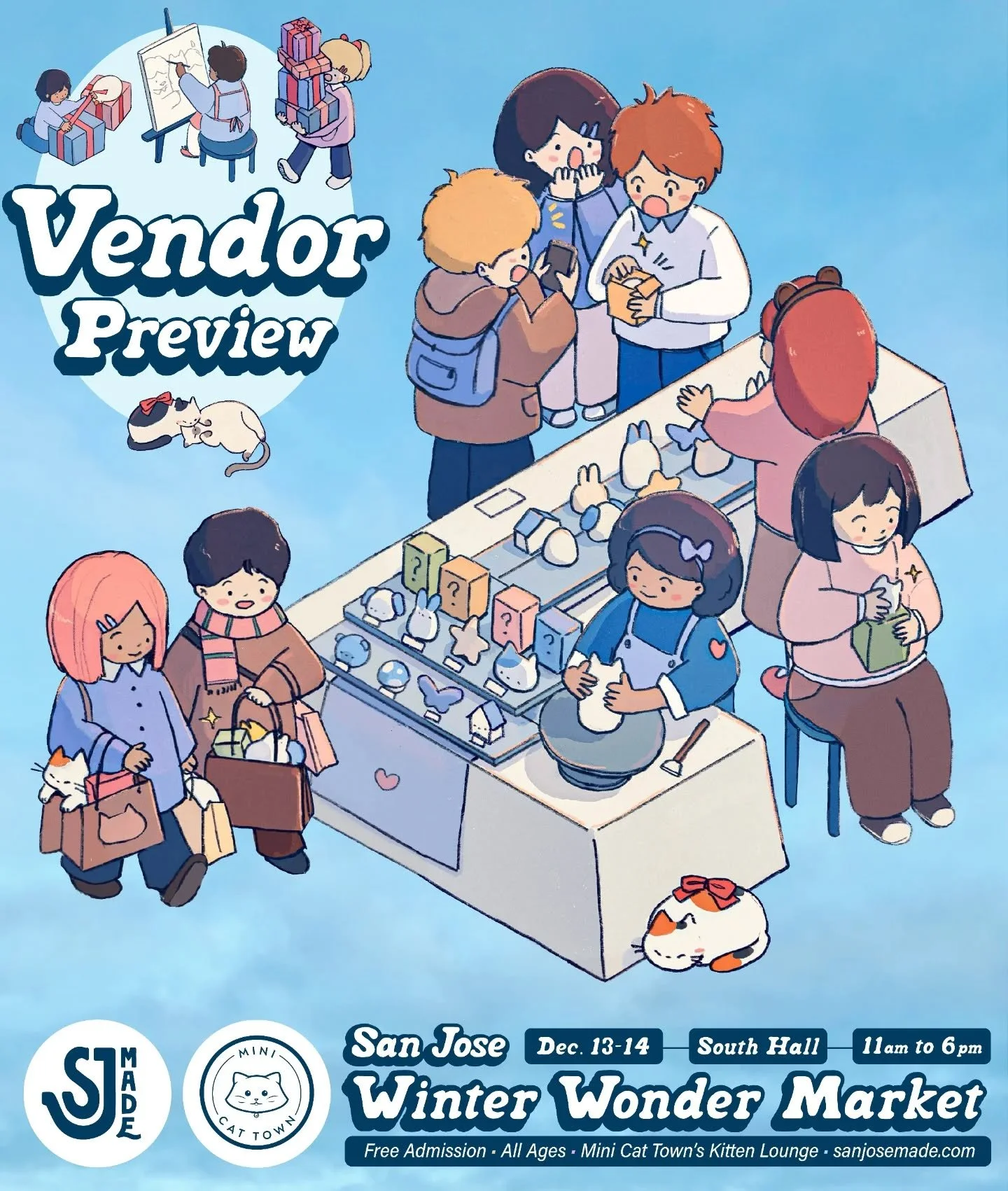 ☃️ Our 1st vendor preview for our final big event of the year: San Jos&eacute; Winter Wonder Market 2025. Happening on Saturday, Dec. 13 and Sunday, Dec. 14.

✨ Featured in the preview (in order of appearance):
@genevieveinspired (G104)
@liliuhms (E2