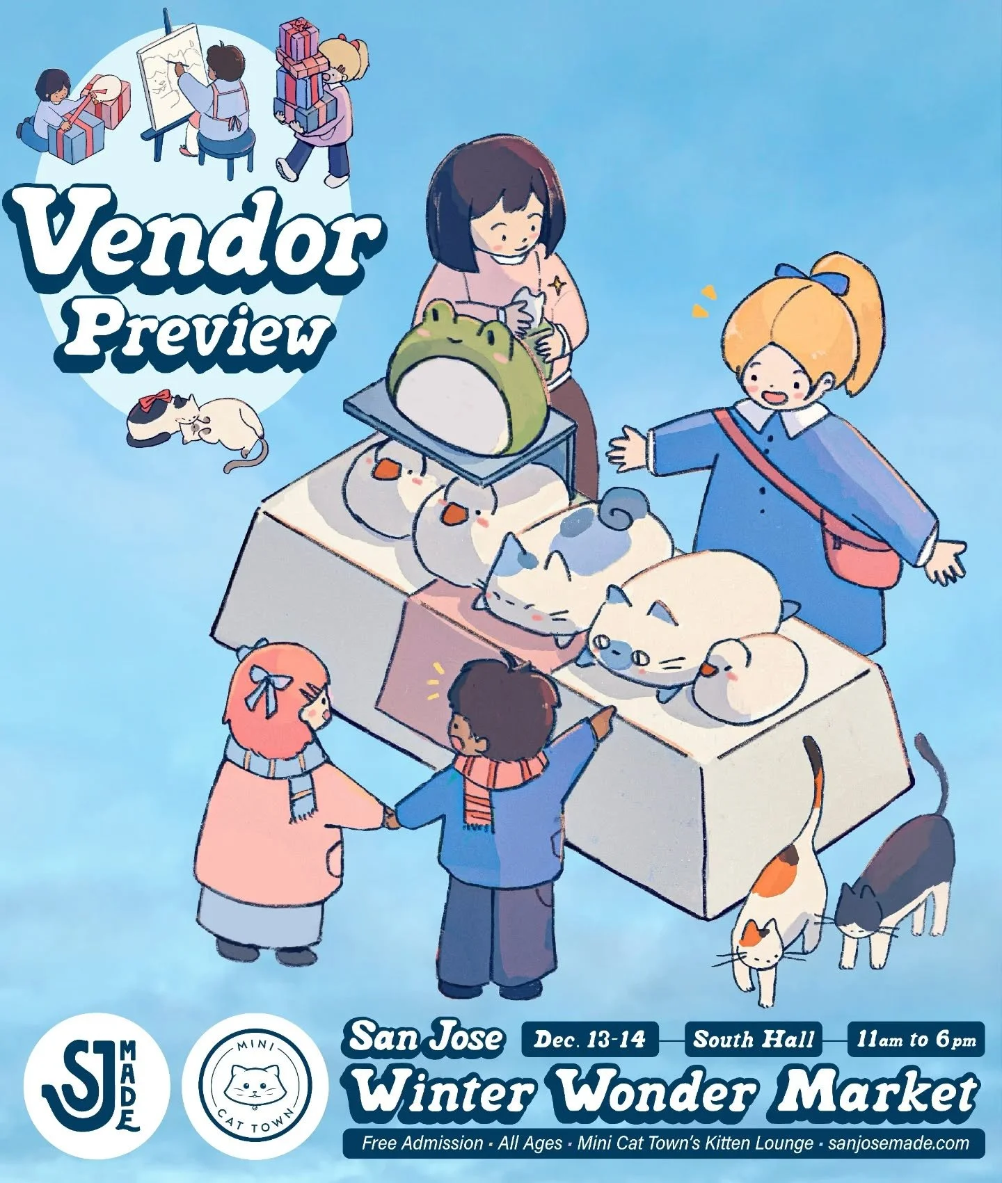 ☃️ Our 3rd vendor preview for our final big event of the year: San Jos&eacute; Winter Wonder Market 2025. Happening on Saturday, Dec. 13 and Sunday, Dec. 14.

✨ Featured in the preview (in order of appearance):
@victoria_llama (F203)
@sadkidsplaygrou