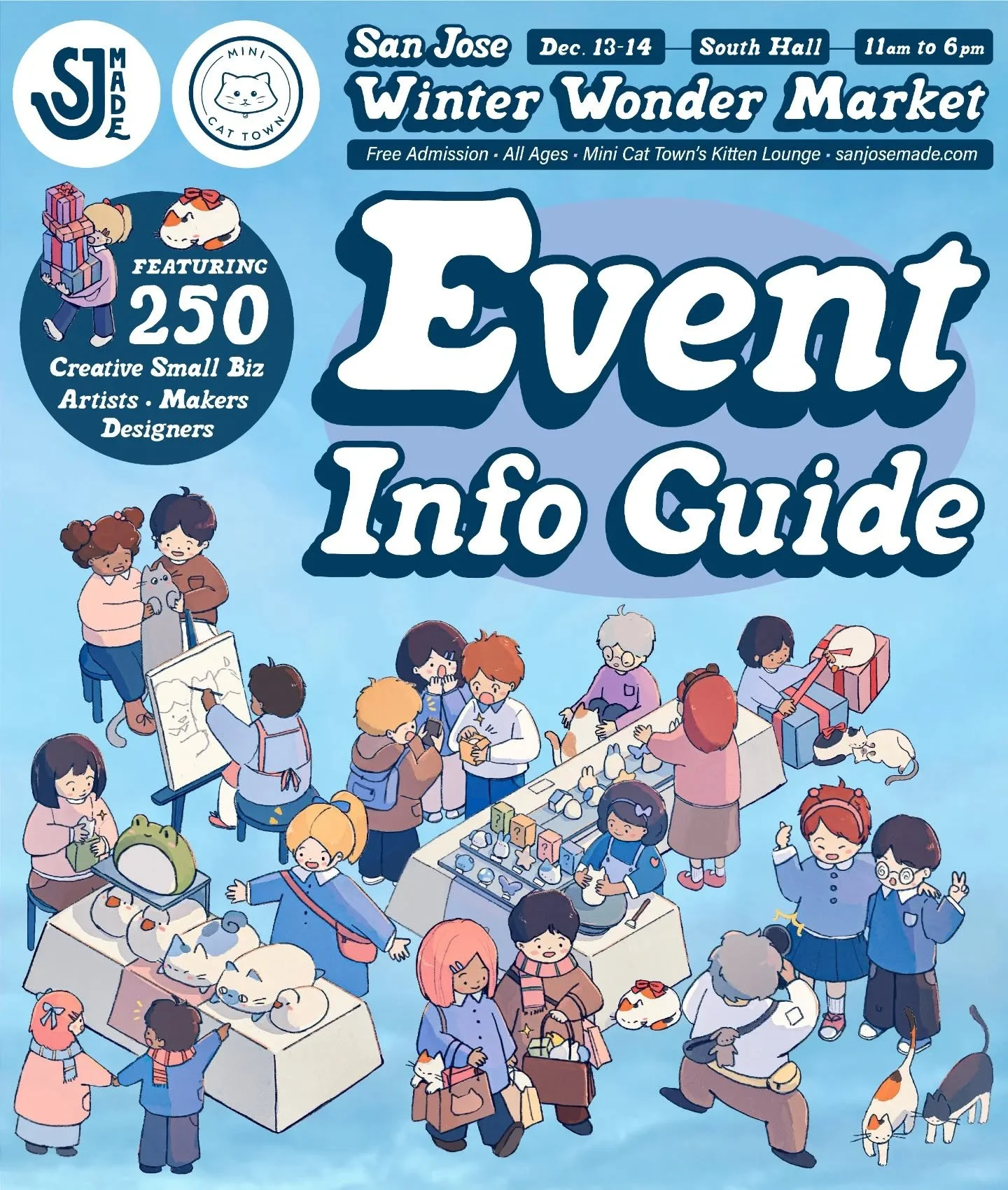 ☃️ Our event info guide for this weekend&rsquo;s big event&ndash;and our final event of 2025: San Jos&eacute; Winter Wonder Market 2025. Happening on Saturday, Dec. 13 and Sunday, Dec. 14. Open from 11 AM to 6 PM each day. Located indoors at South Ha
