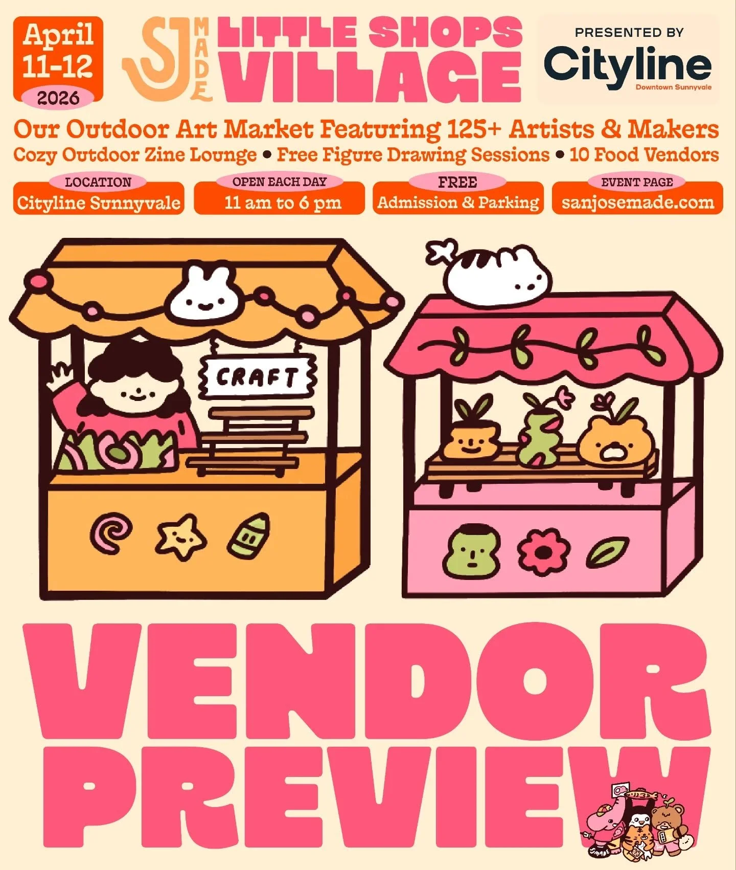 ✨ Preview some of the amazing vendors who&rsquo;ll be at SJMADE&rsquo;s Little Shops Village on Saturday, April 11 and Sunday, April 12. Presented by @citylinesunnyvale.

🩷 Featured in the Post:
@poot_ceramics (D21)
@marumiii___ (C30)
@made.by.lizet