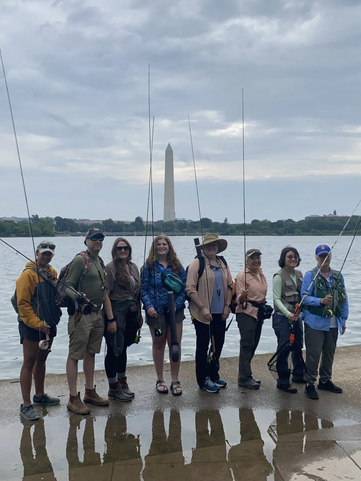Fishing the Tidal Basin in DC