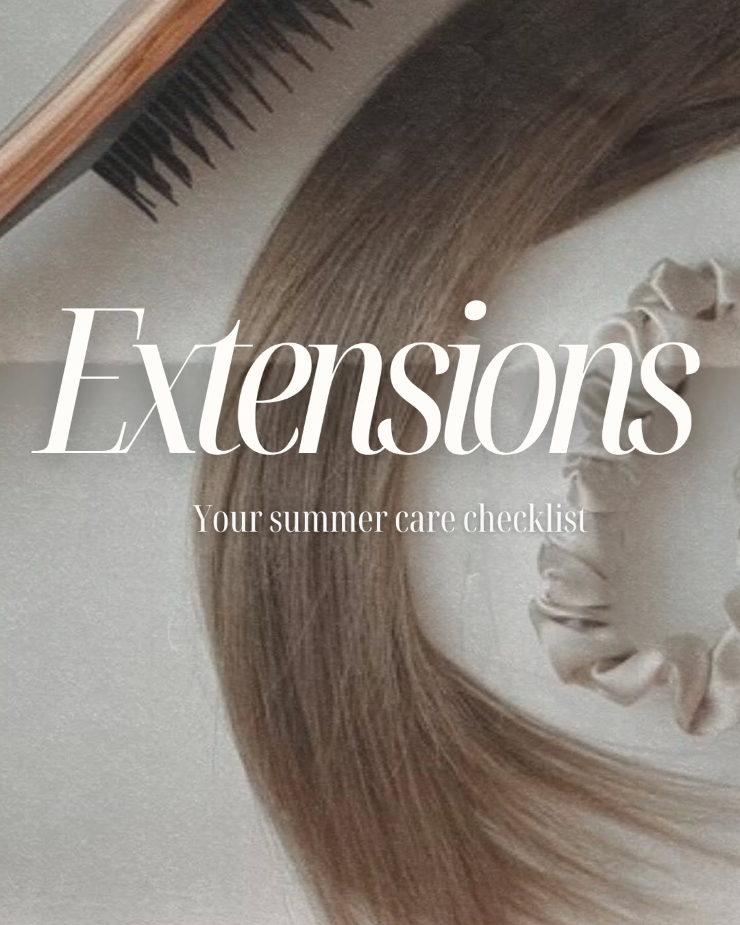 ☀️ Summer Extension Reminders ☀️

Long days, sun-soaked adventures, and poolside lounging&mdash;just don&rsquo;t forget your extensions deserve a little extra love in the heat.

&bull; Avoid sunscreens with avobenzone &ndash; It can cause discolorati
