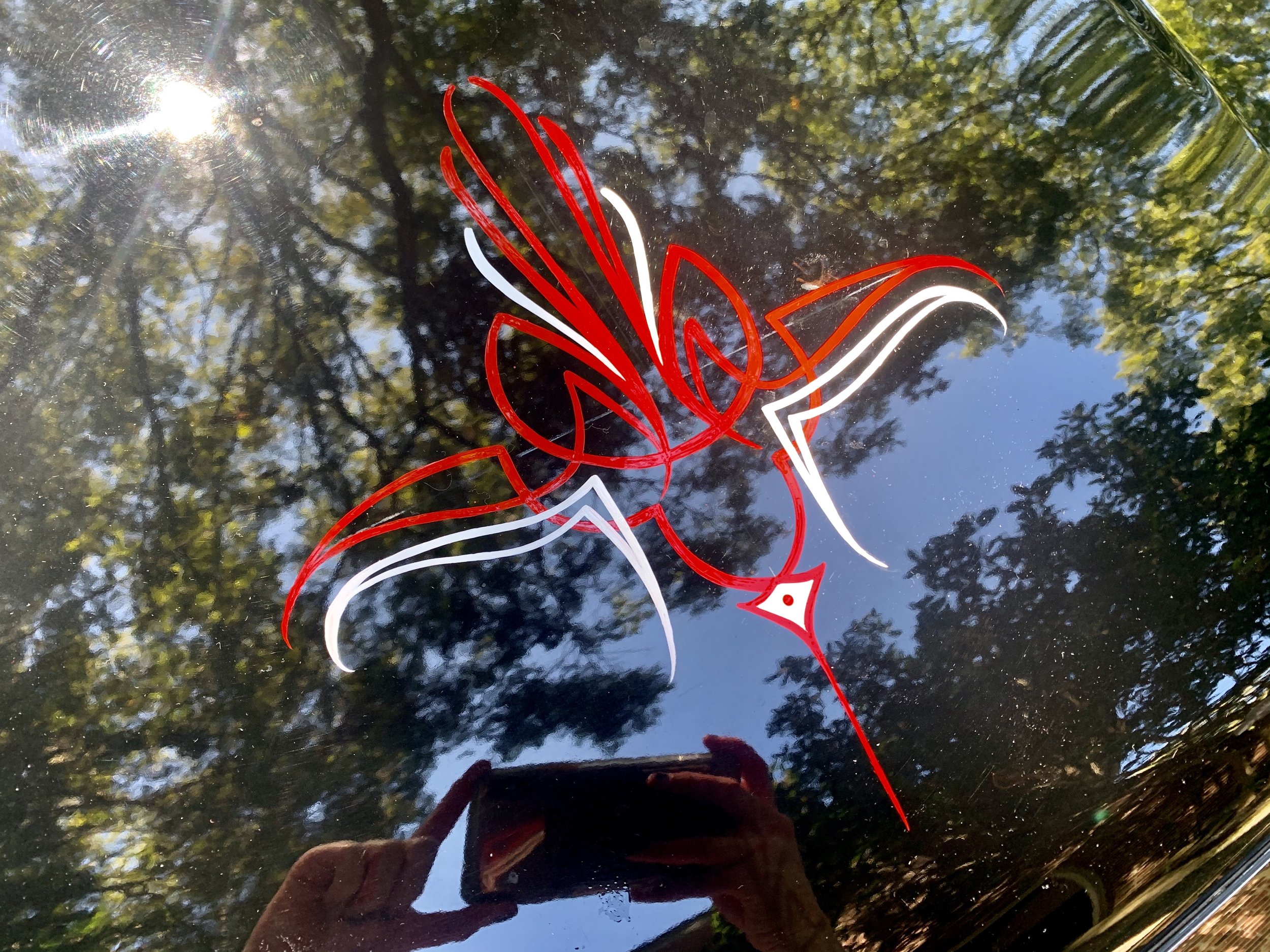 Pinstriping hood accent. 