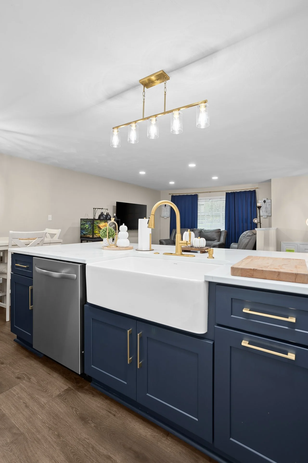 A tile backsplash that protects walls and adds a finished, custom look.